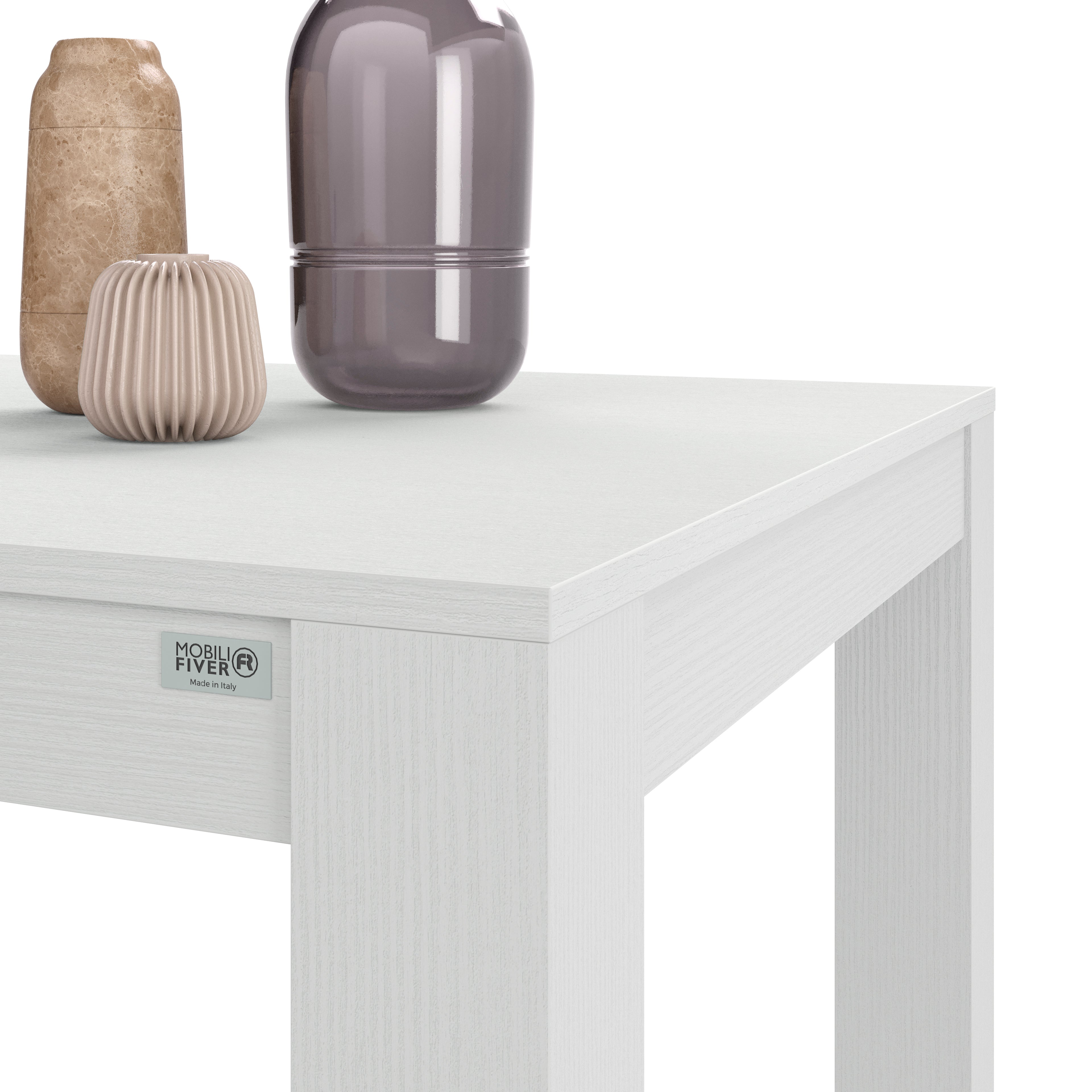 Rachele Dining Table, 63x35 in, Ashwood White - Detail image 2