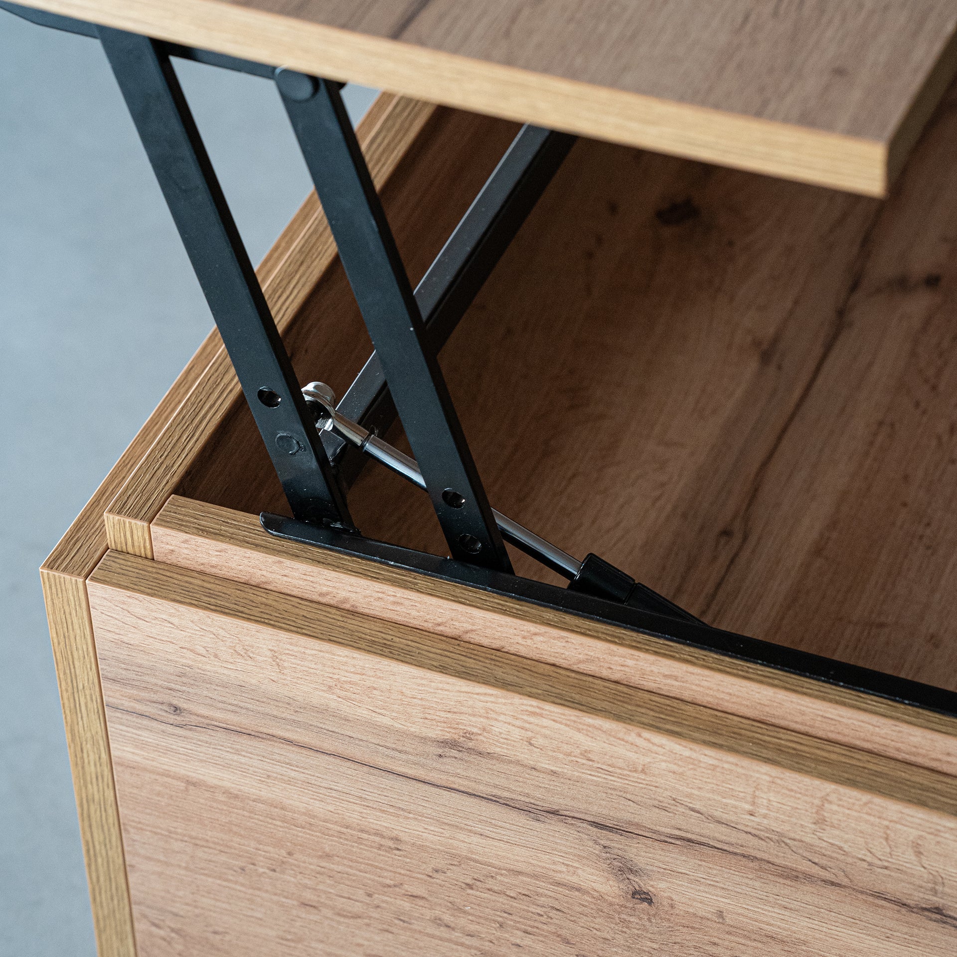 Table basse avec coffre, X, Bois Rustique - Set image 4