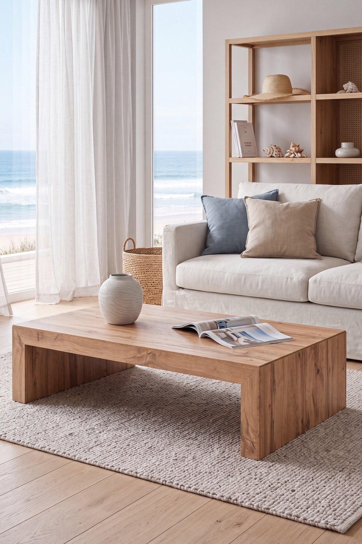 Angelica Coffee Table 110x75 cm, Rustic Oak - Set image 1