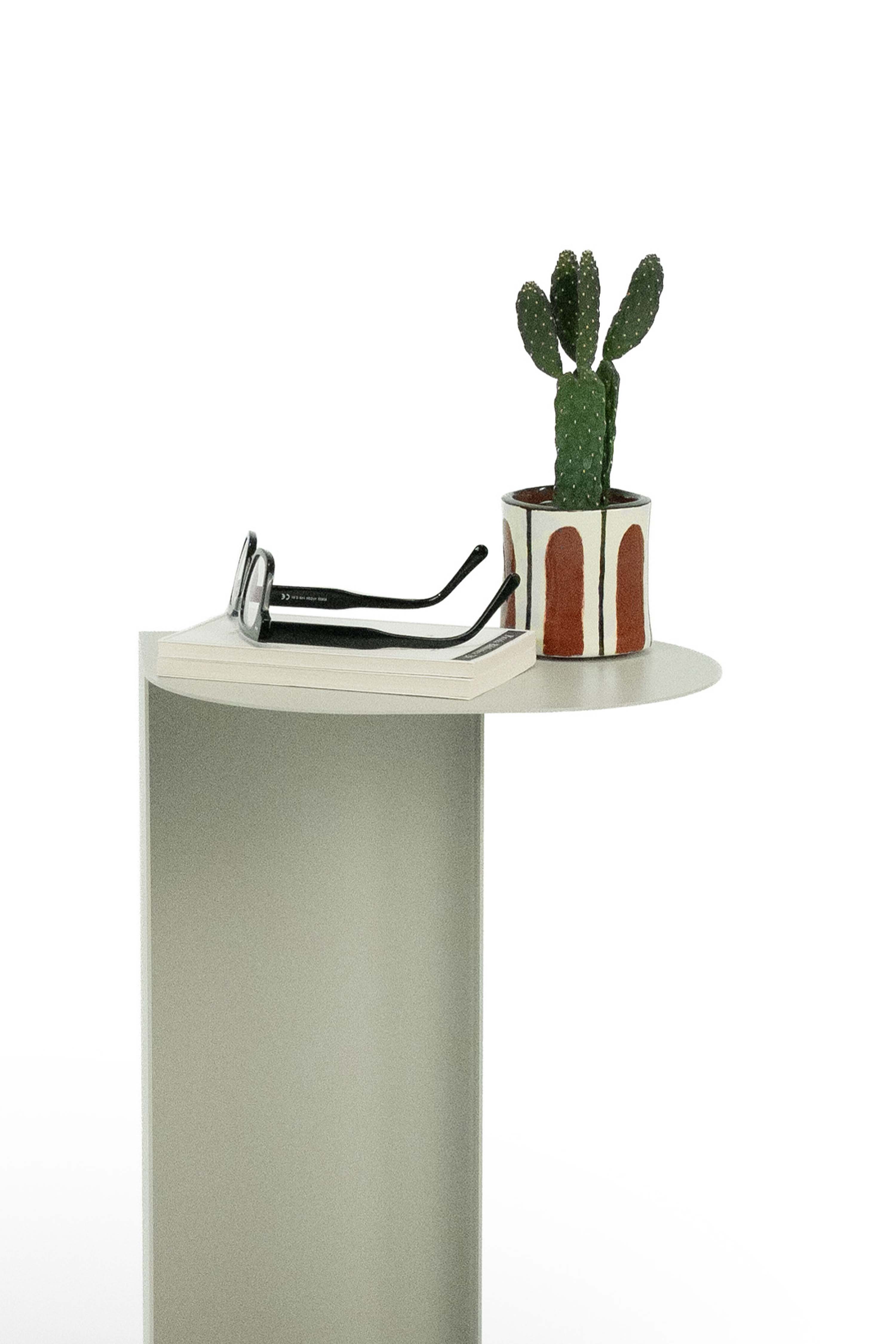 Camilla Metal Side Table, 31x24x55 cm, Beige - Detail image 4