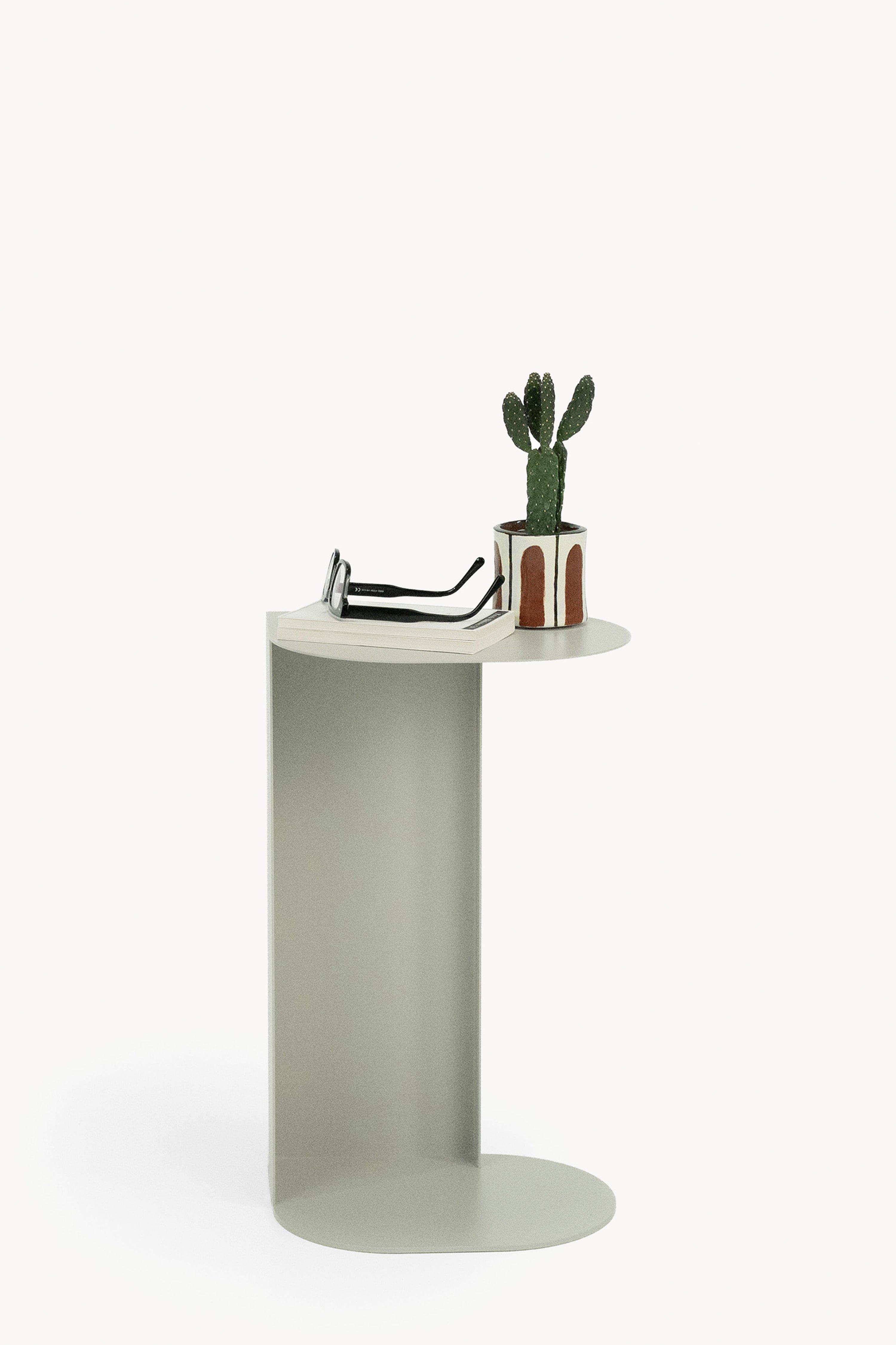 Camilla Metal Side Table, 31x24x55 cm, Beige