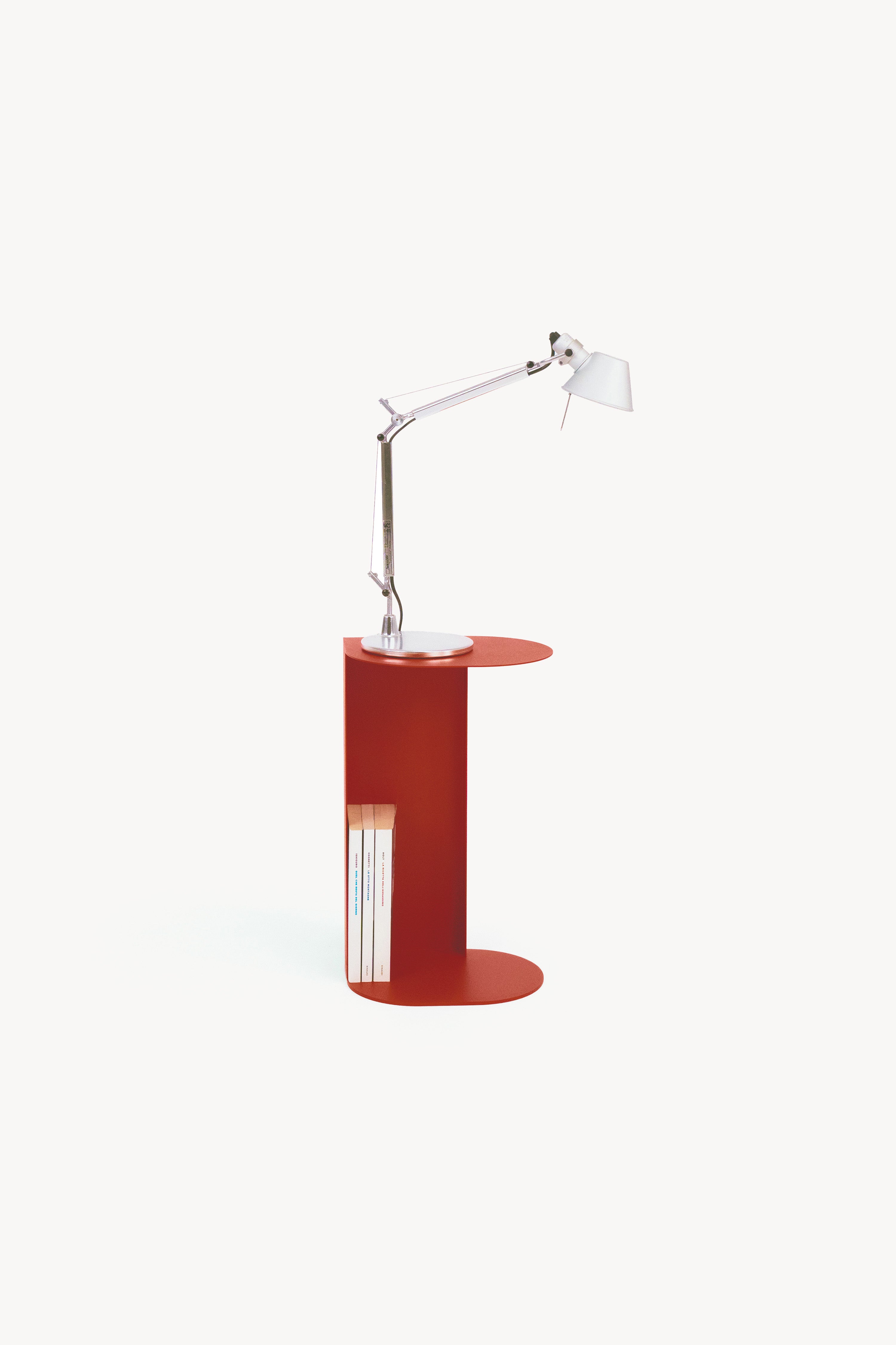 Camilla Metal Side Table, 31x24x55 cm, Terracotta