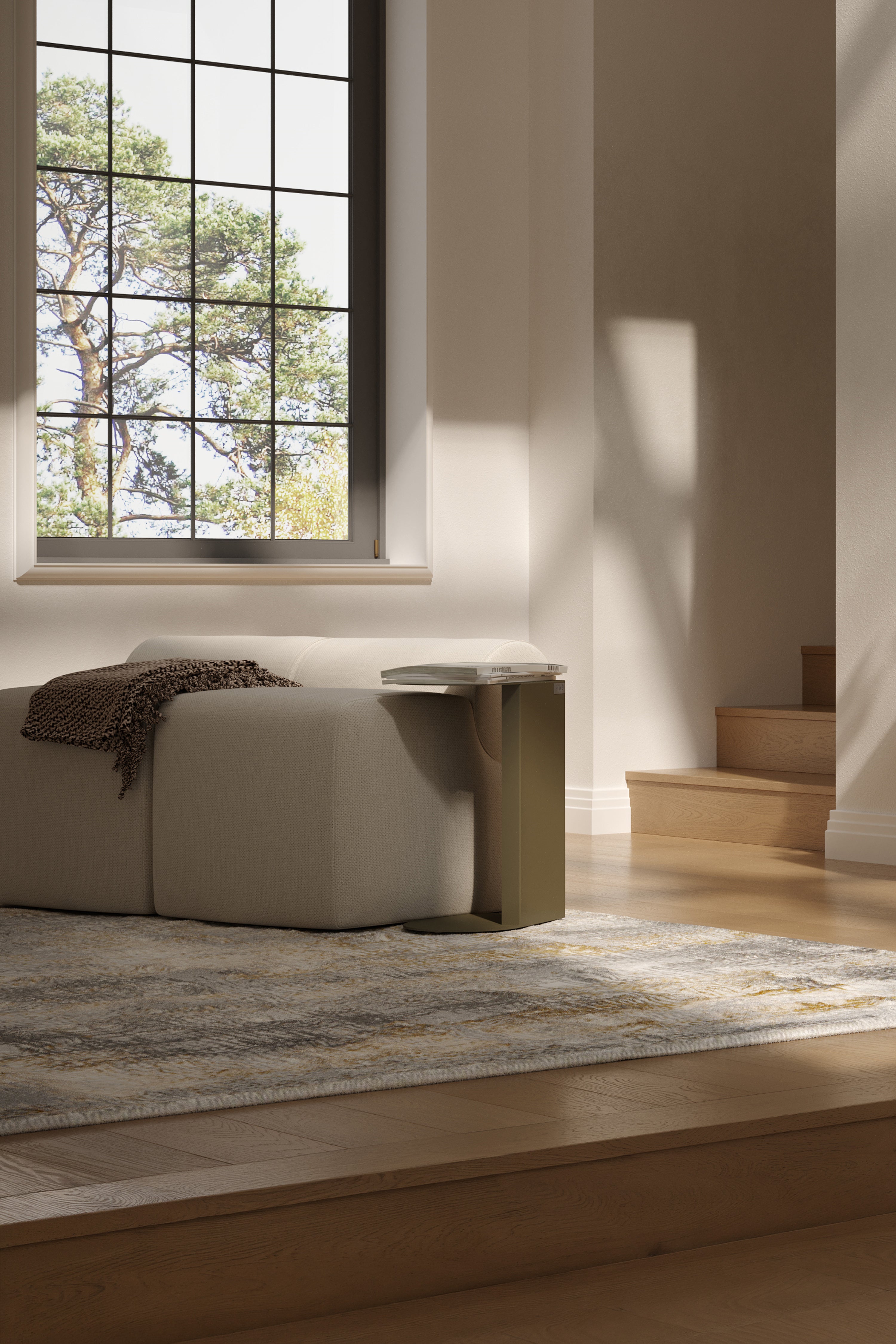Coppia di tavolini in metallo Camilla, h45 e h55,  Verde oliva - gallery 6