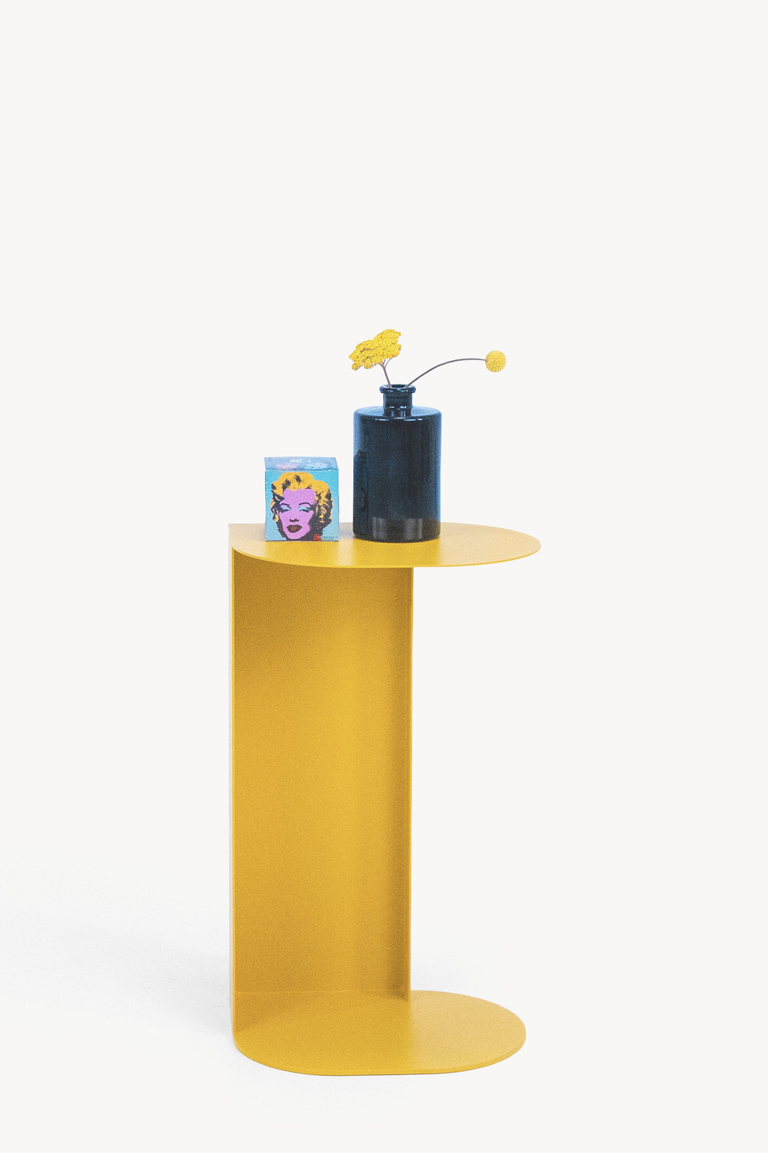 Camilla Metal Side Table, 31x24x55 cm, Mustard Yellow - Main image