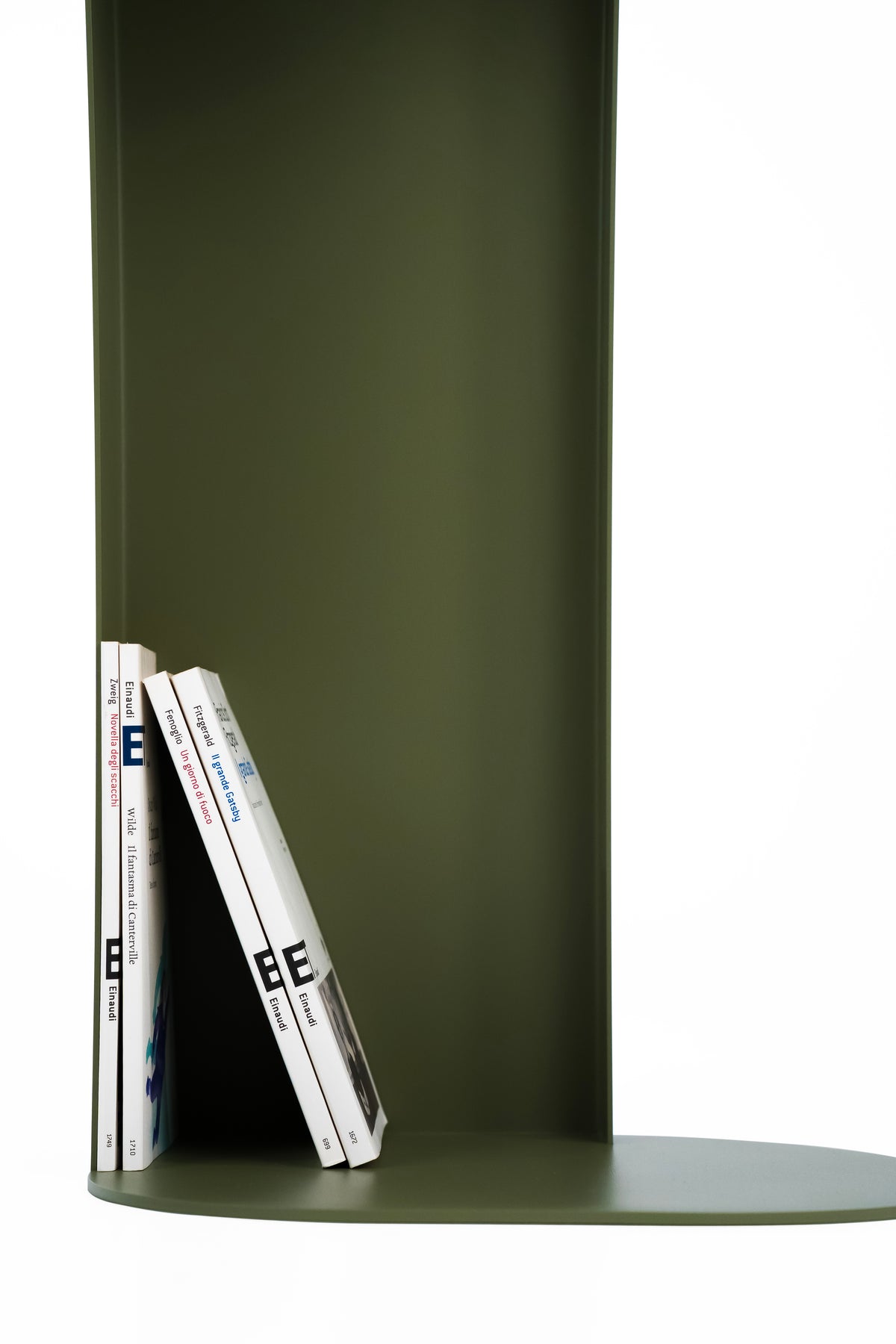 Set 2 măsuțe din metal Camilla, h45 și h55, Verde olive - Imagine detaliu 3