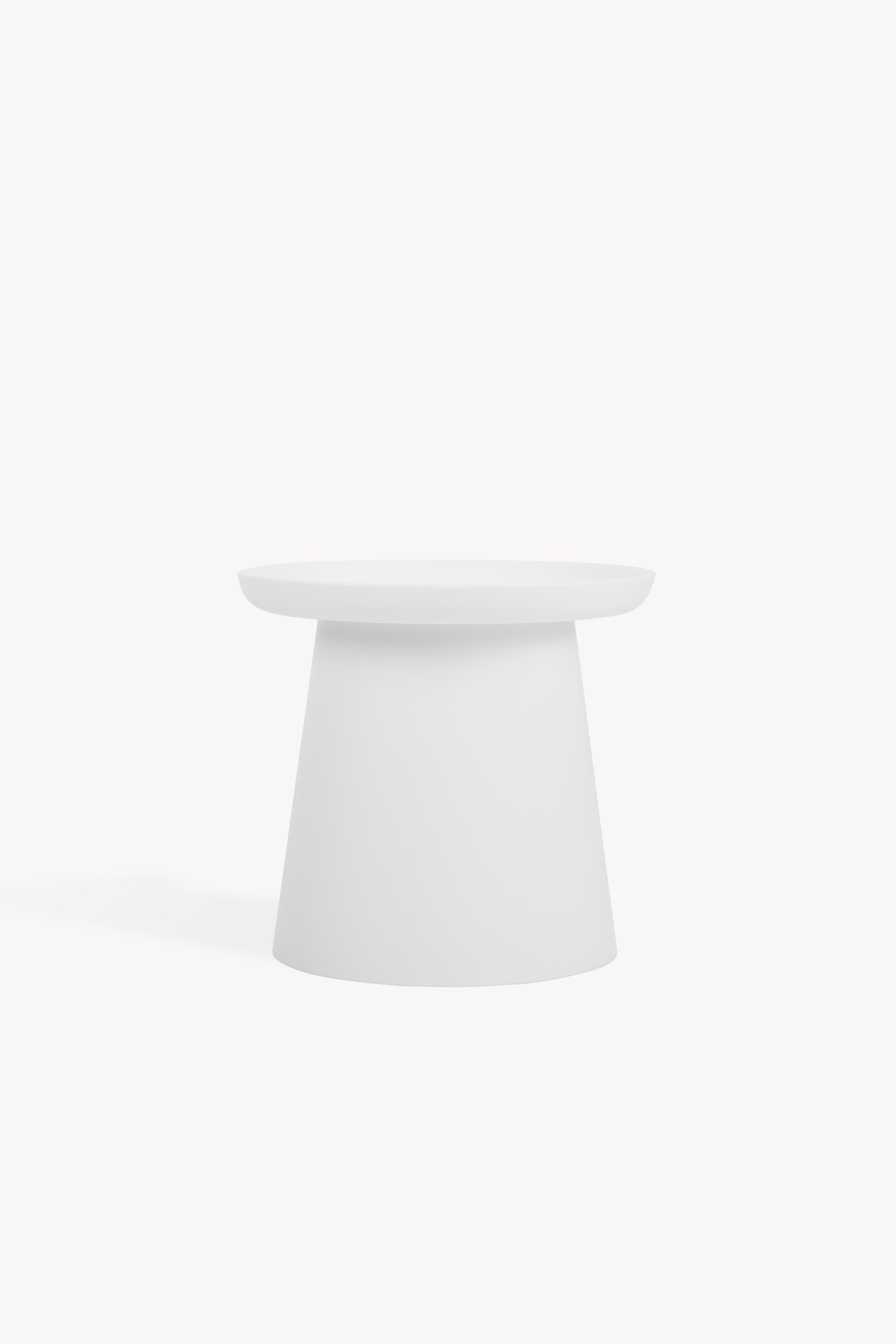 Table basse ronde Olivia, 50x50x46,5 cm, Blanc