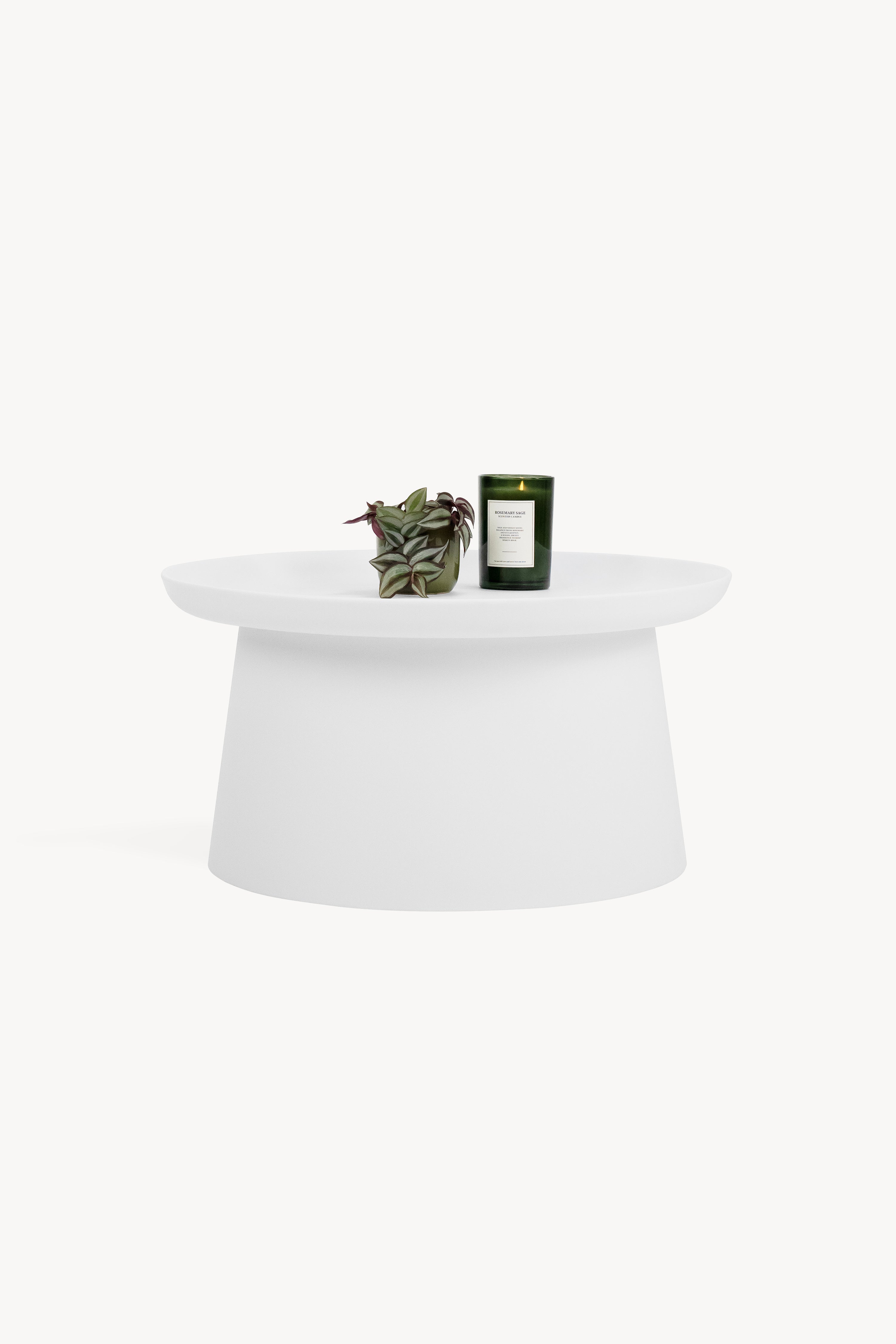 Round coffee table Olivia, 70x70x36 cm, White - Detail image 1