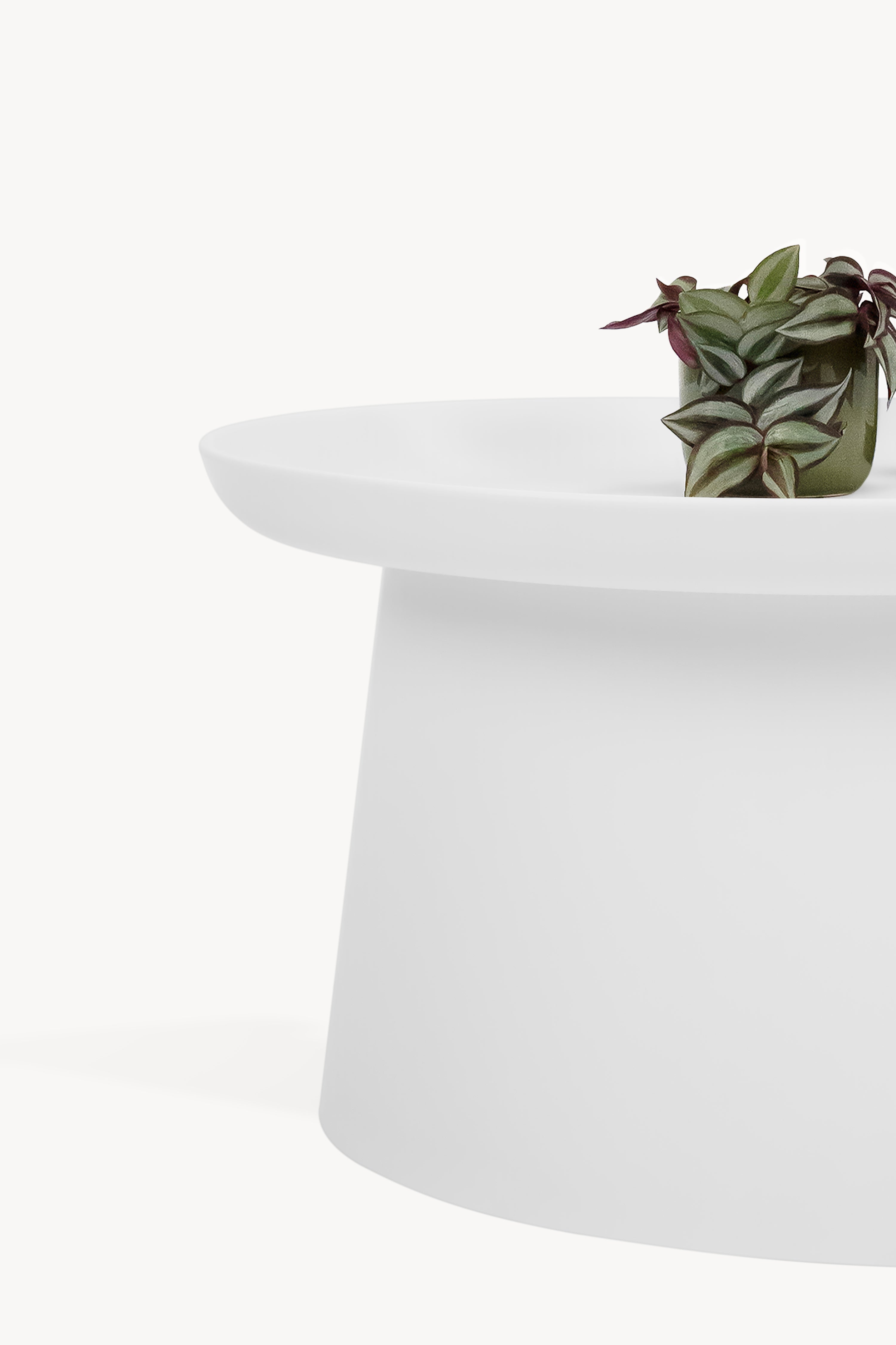 Round coffee table Olivia, 70x70x36 cm, White - Detail image 2