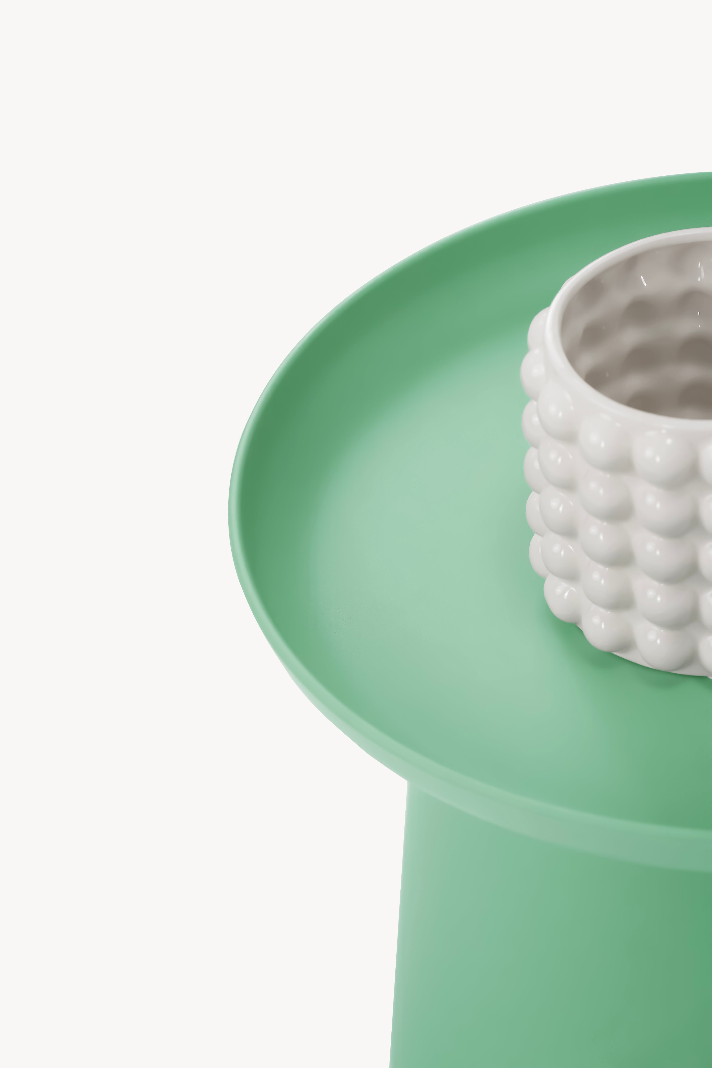 Tavolino rotondo Olivia, 50x50x46,5 cm, Verde - Immagine dettaglio 4