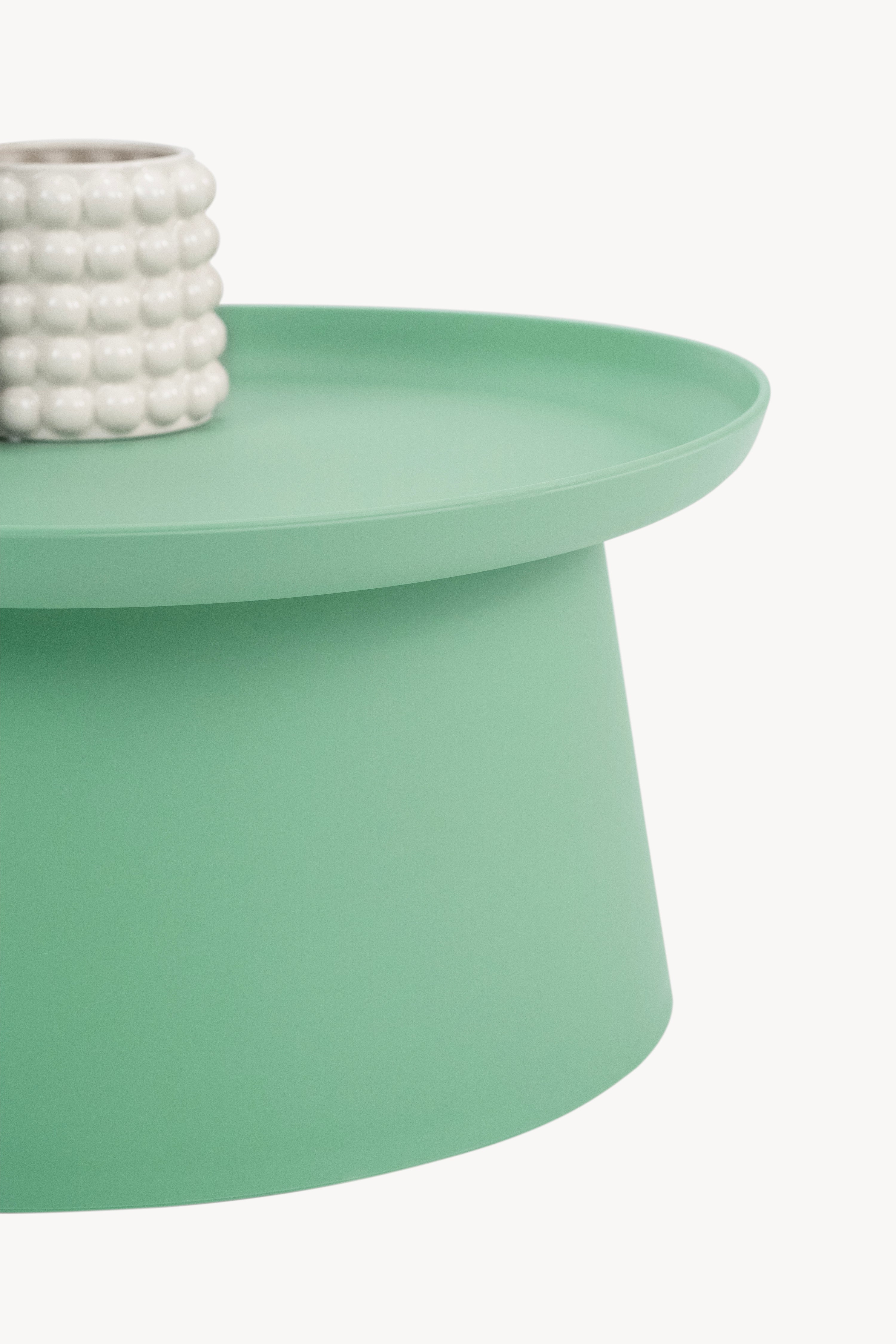 Tavolino rotondo Olivia, 70x70x36 cm, Verde - Immagine dettaglio 2