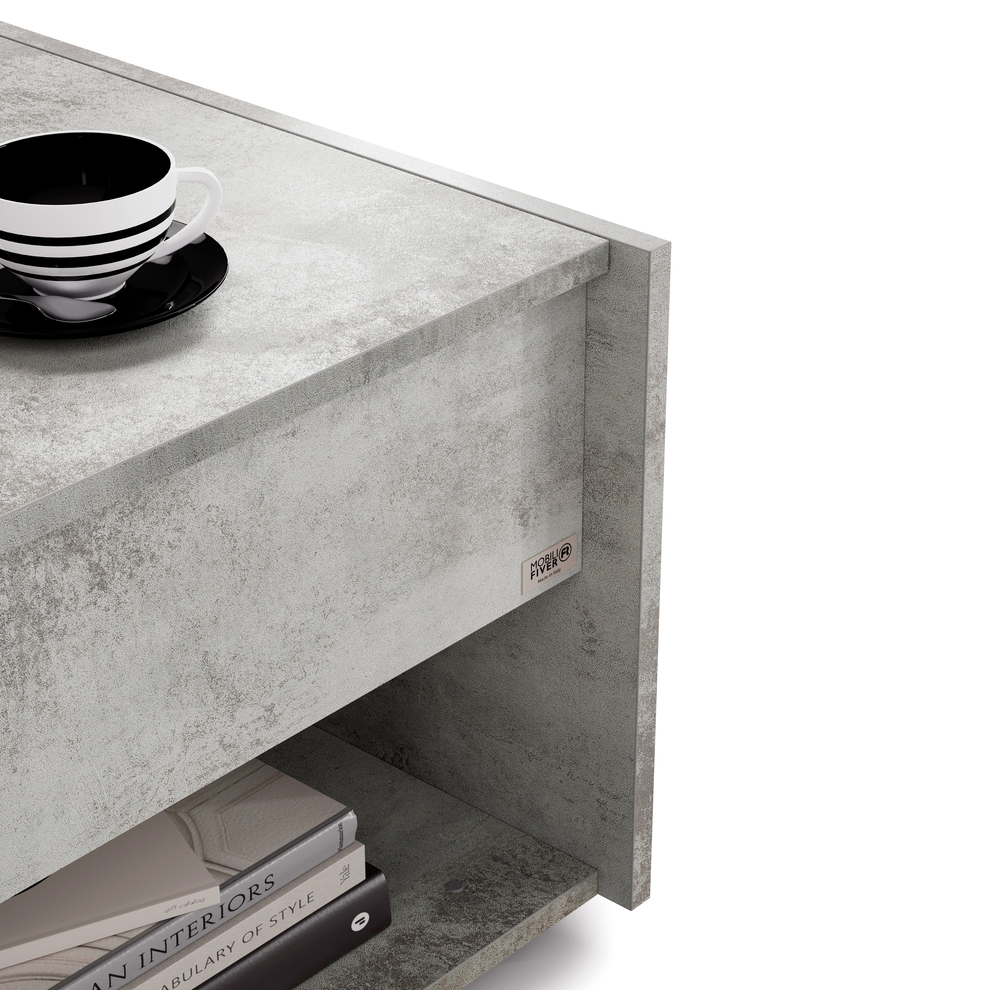 Mesa de Centro Elevable Romina, Cemento Gris - Detail image 3