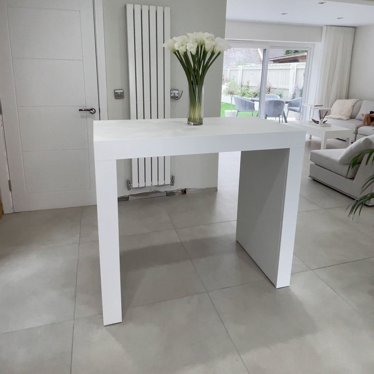 Tavolo Alto Evolution 120x60, Bianco Frassino