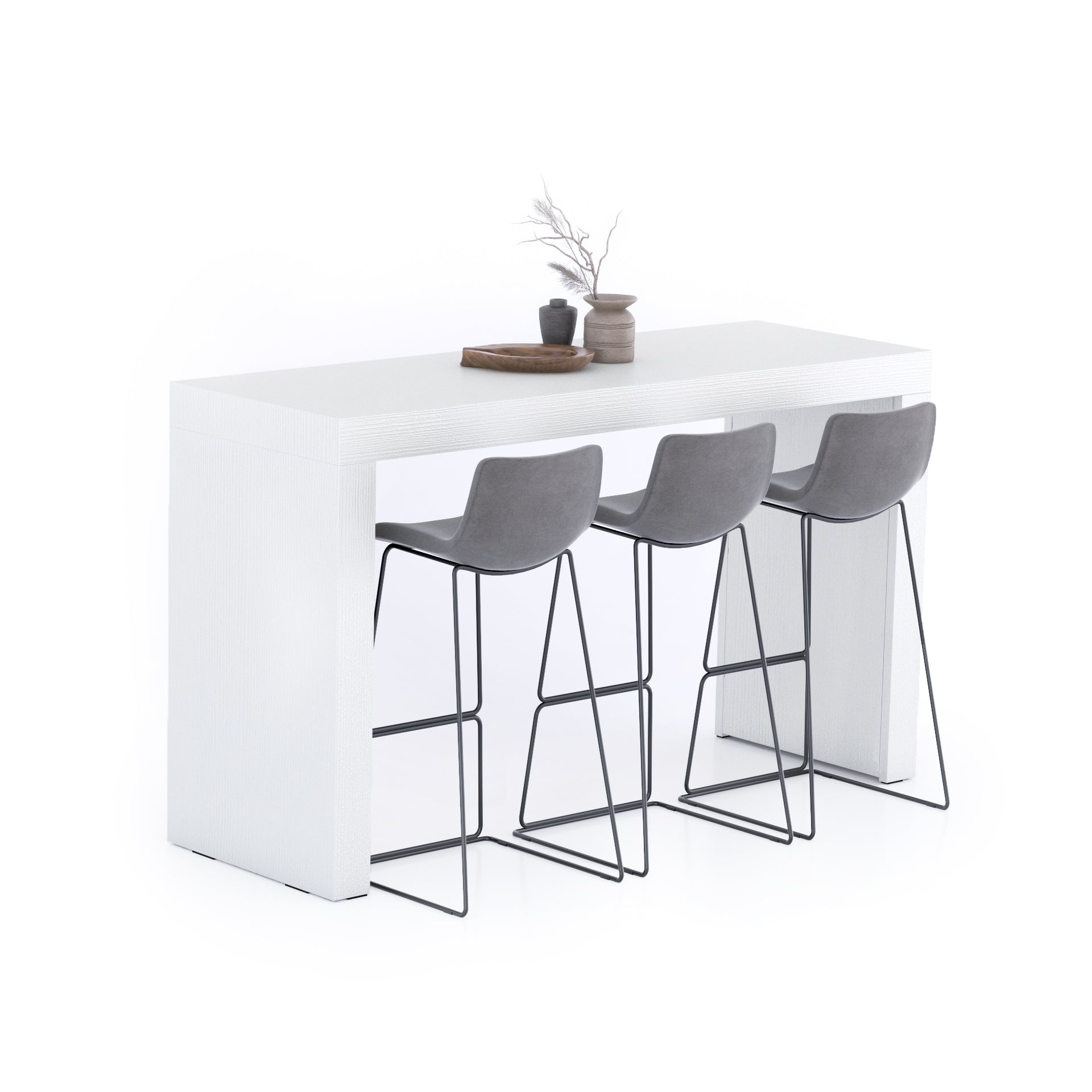 Evolution Hohe Tisch 180x60, Esche, Weiß