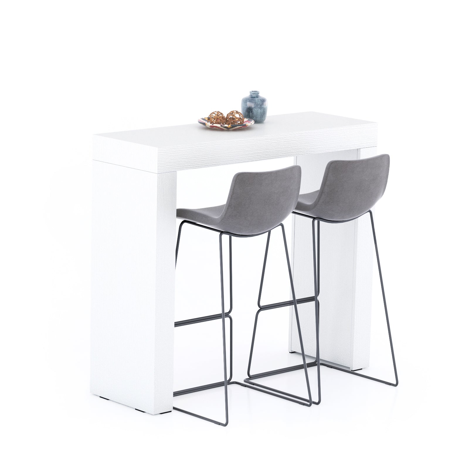 Evolution Hohe Tisch 120x40, Esche, Weiß