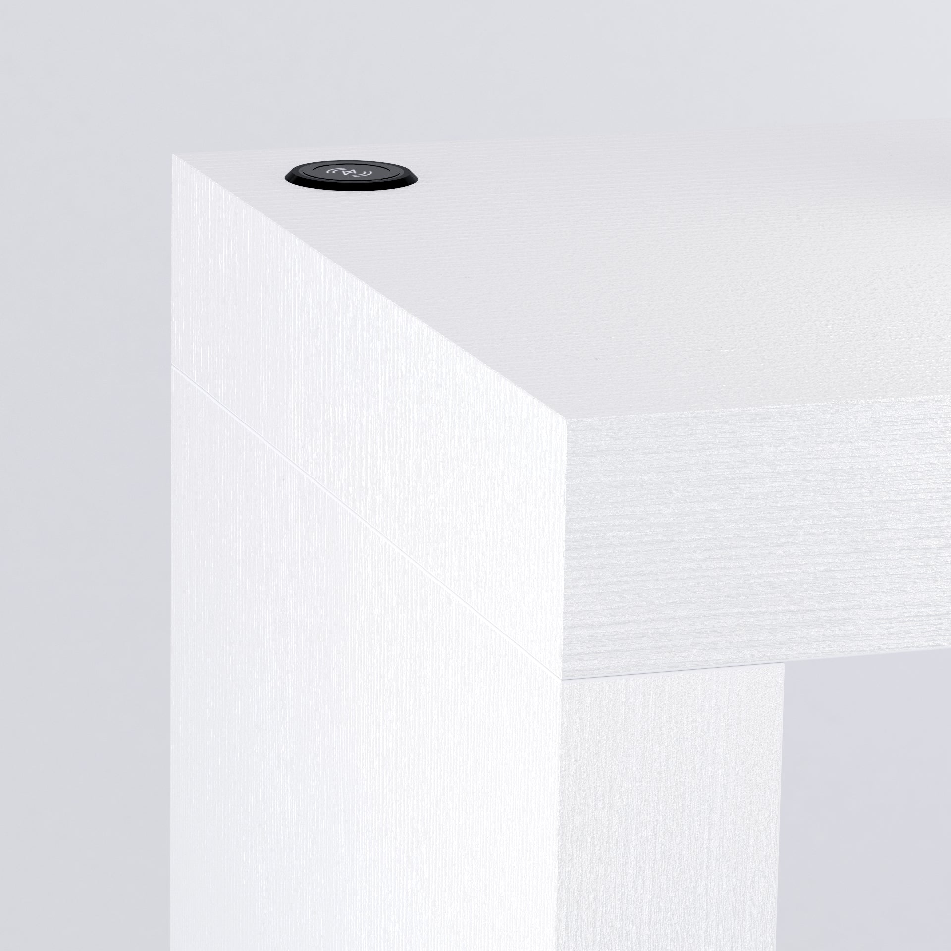 Evolution Küchenhalbinsel 120x40 mit kabellosem Ladegerät, Esche, Weiß