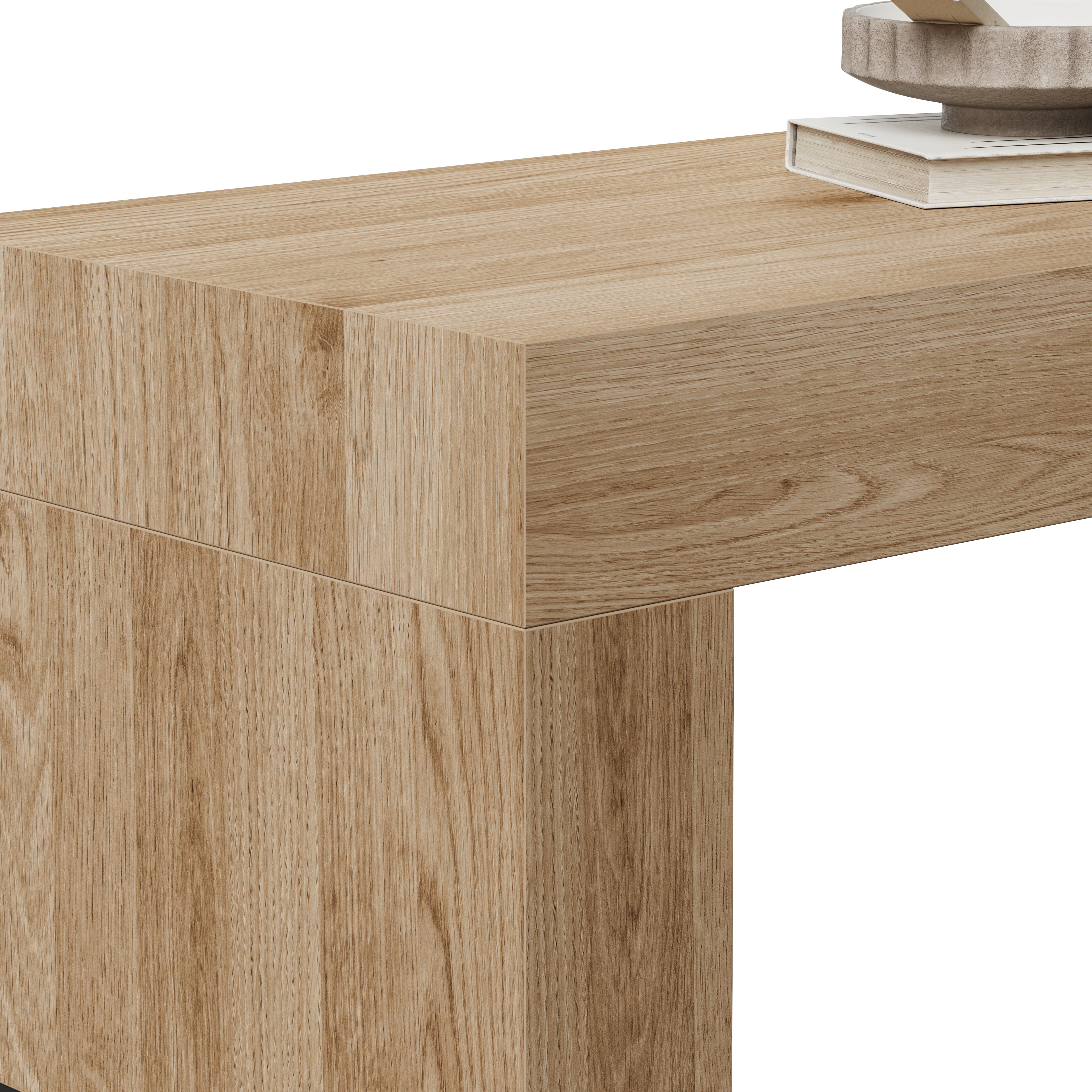 Table à manger Evolution 120x60, Chêne Clair avec 1 pied