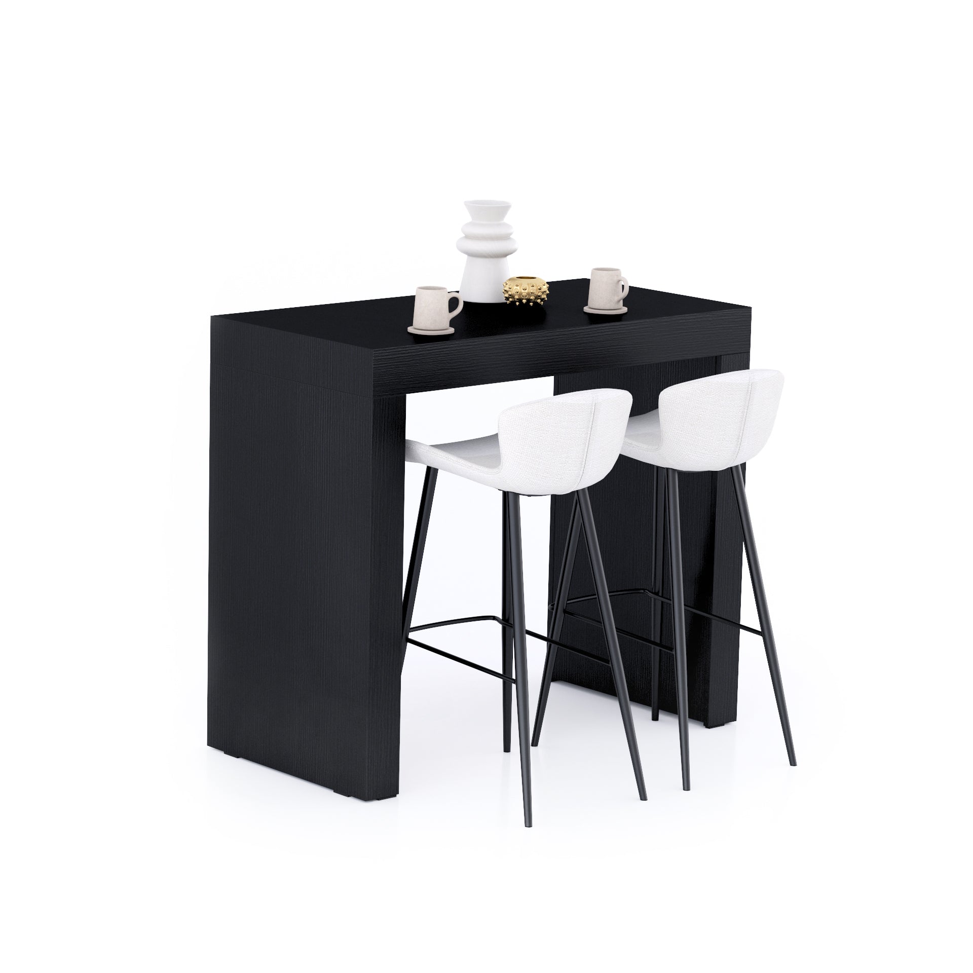 Table Haute Evolution 120x60, Frêne Noir
