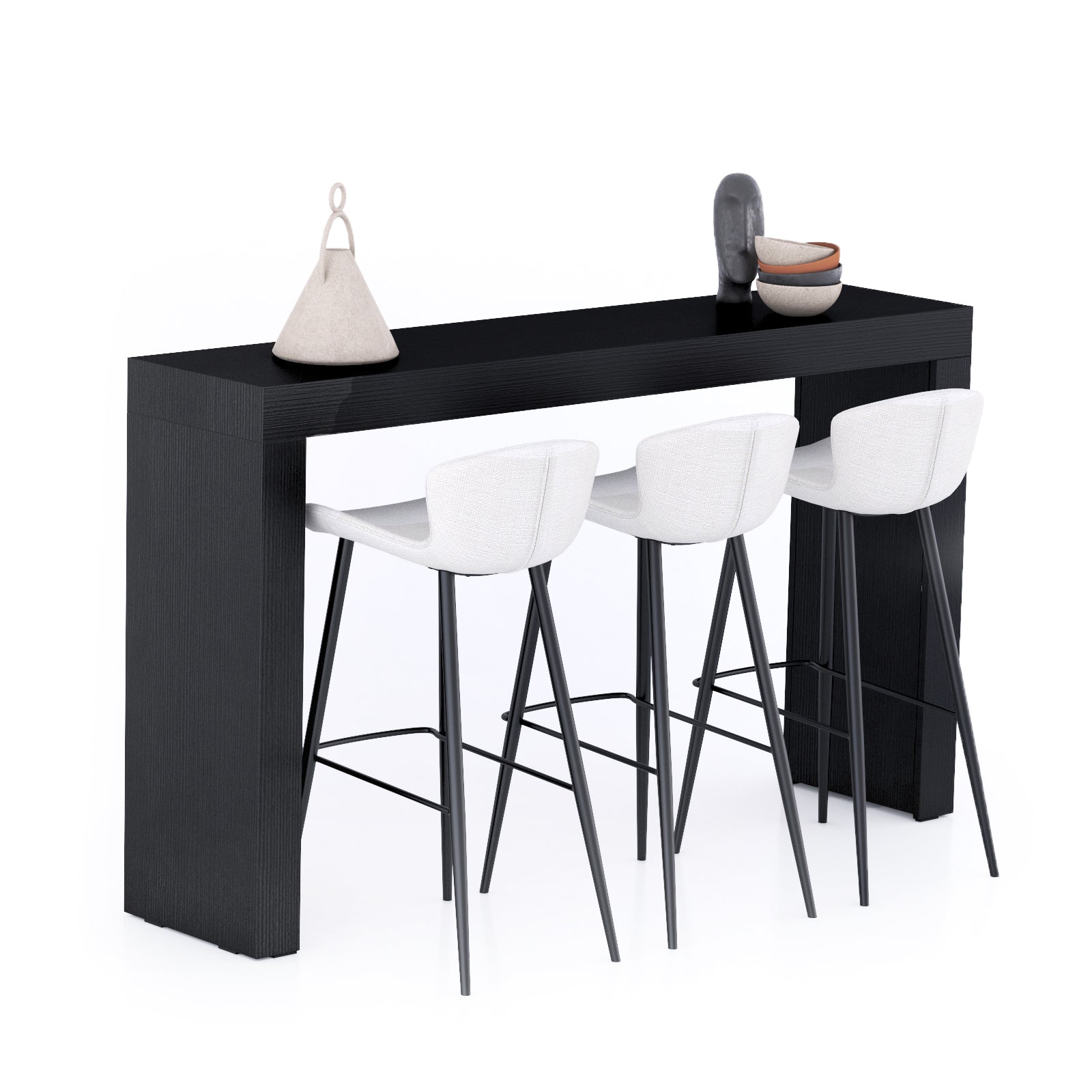Evolution Hohe Tisch 180x40, Esche, Schwarz - Main image