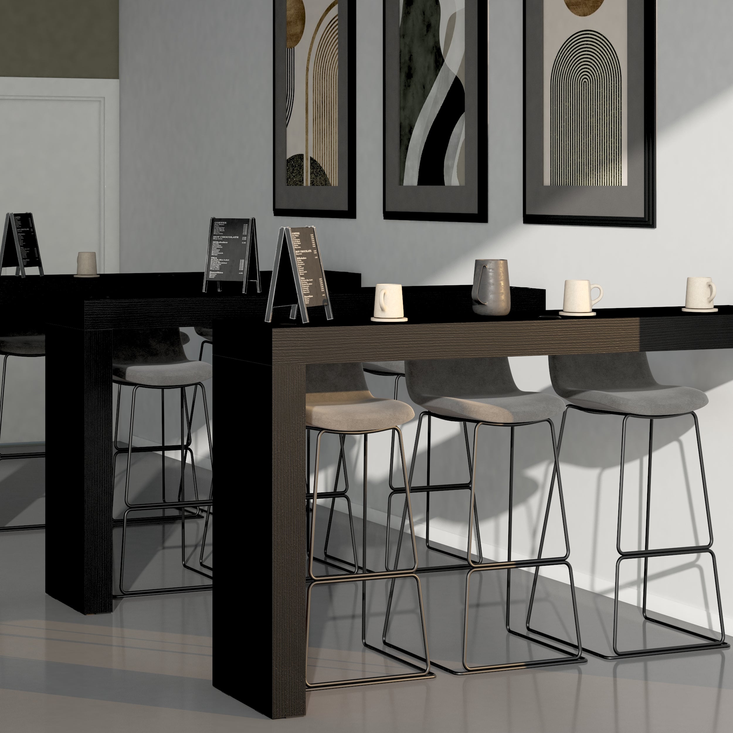 Península Evolution 180x40, Madera Negra - Set image 1