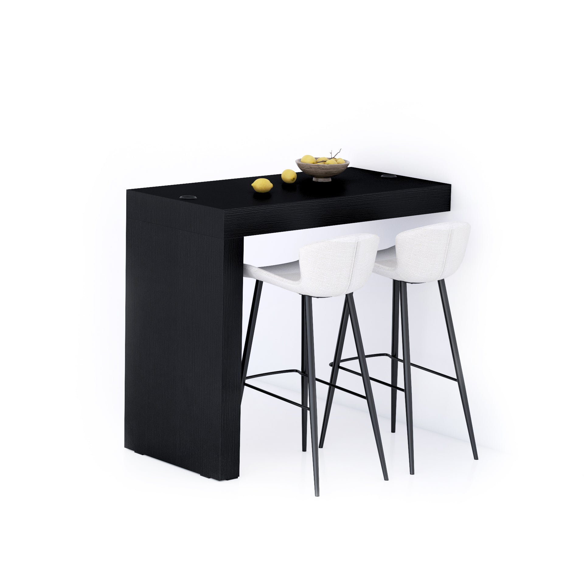 Penisola Evolution 120x60, Nero Frassino con Caricatore Wireless - Immagine principale