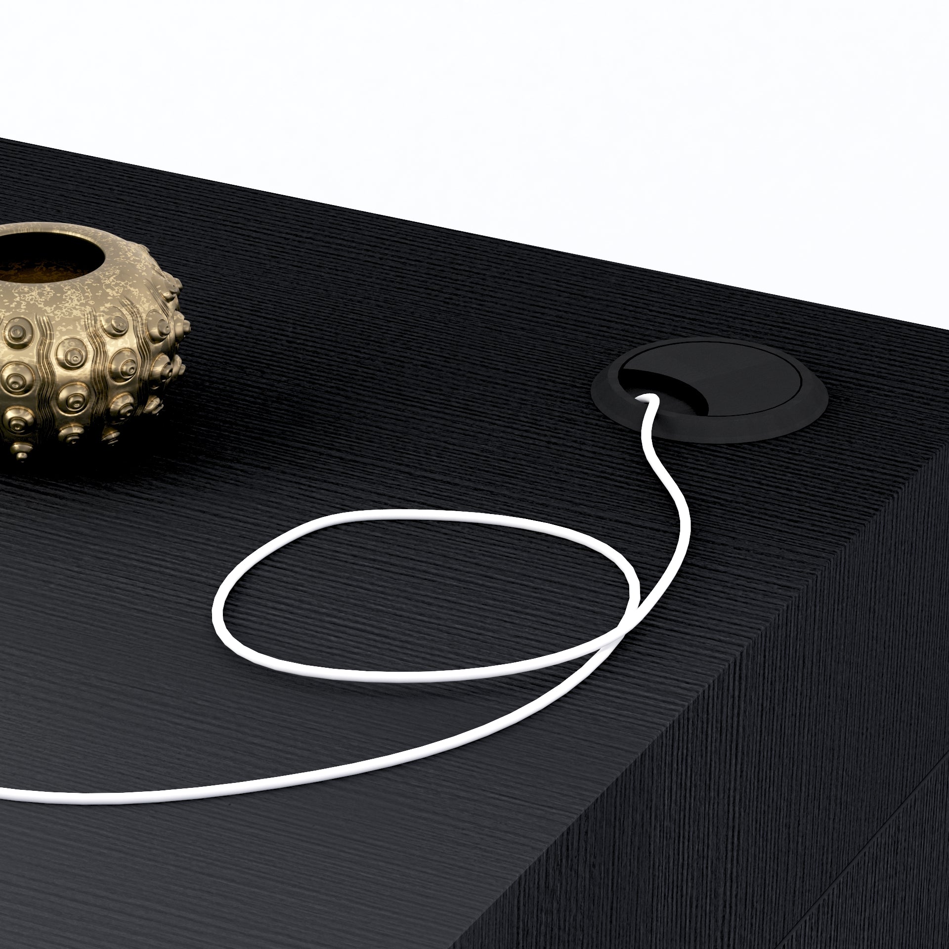 Evolution High Table with Wireless Charger 180x40, Ashwood Black - Detail image 3