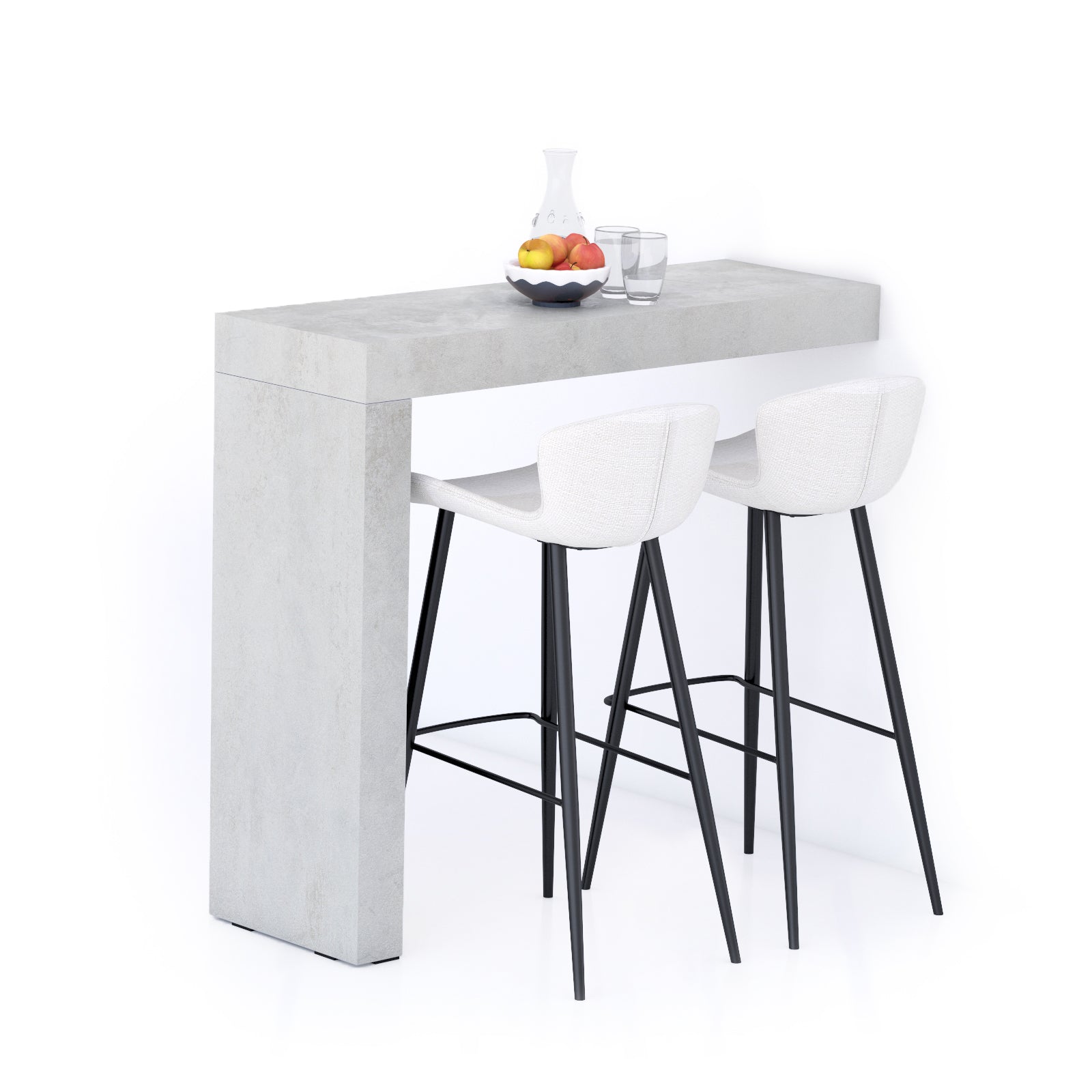 Péninsule Evolution 120x40, Gris Béton