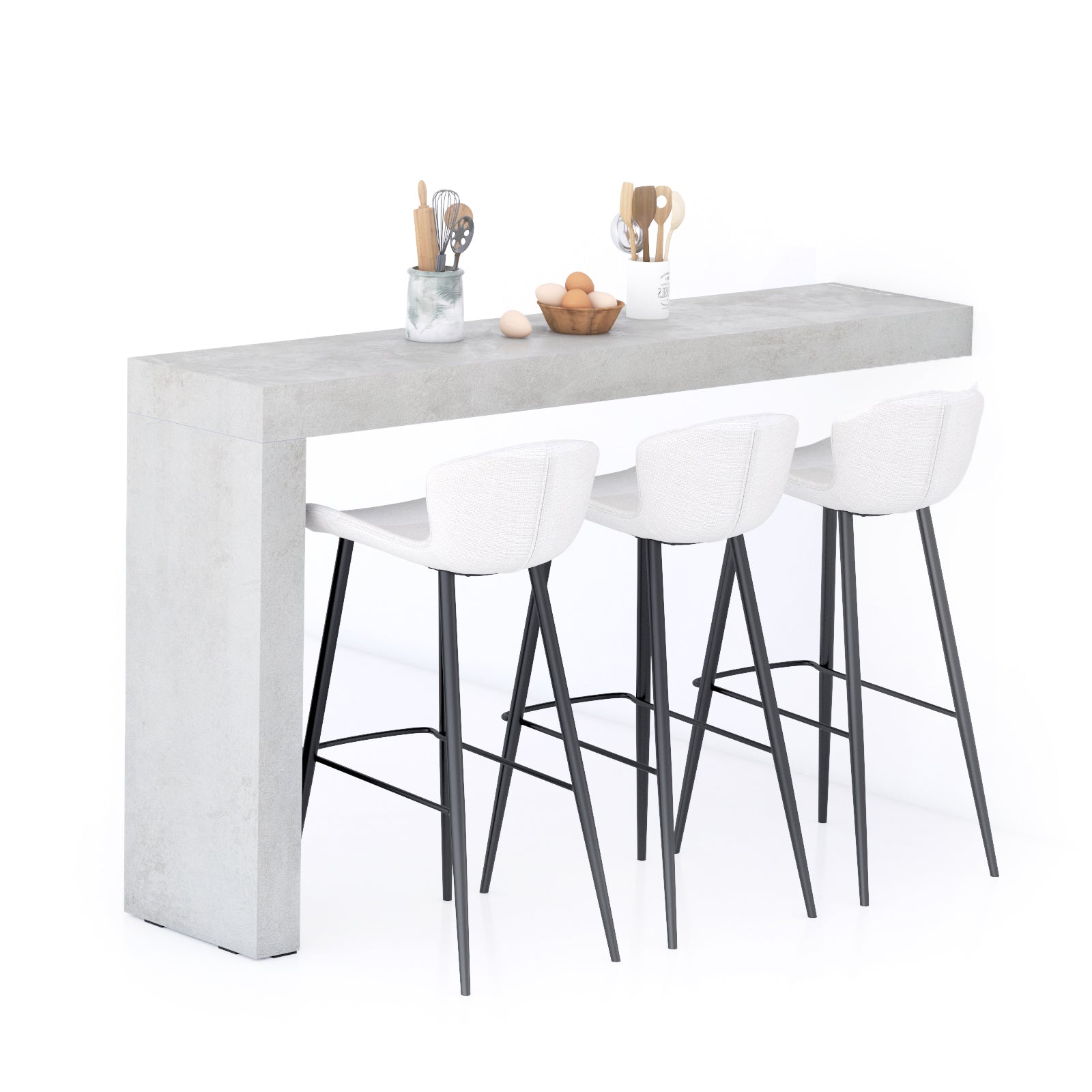 Péninsule Evolution 180x40, Gris Béton