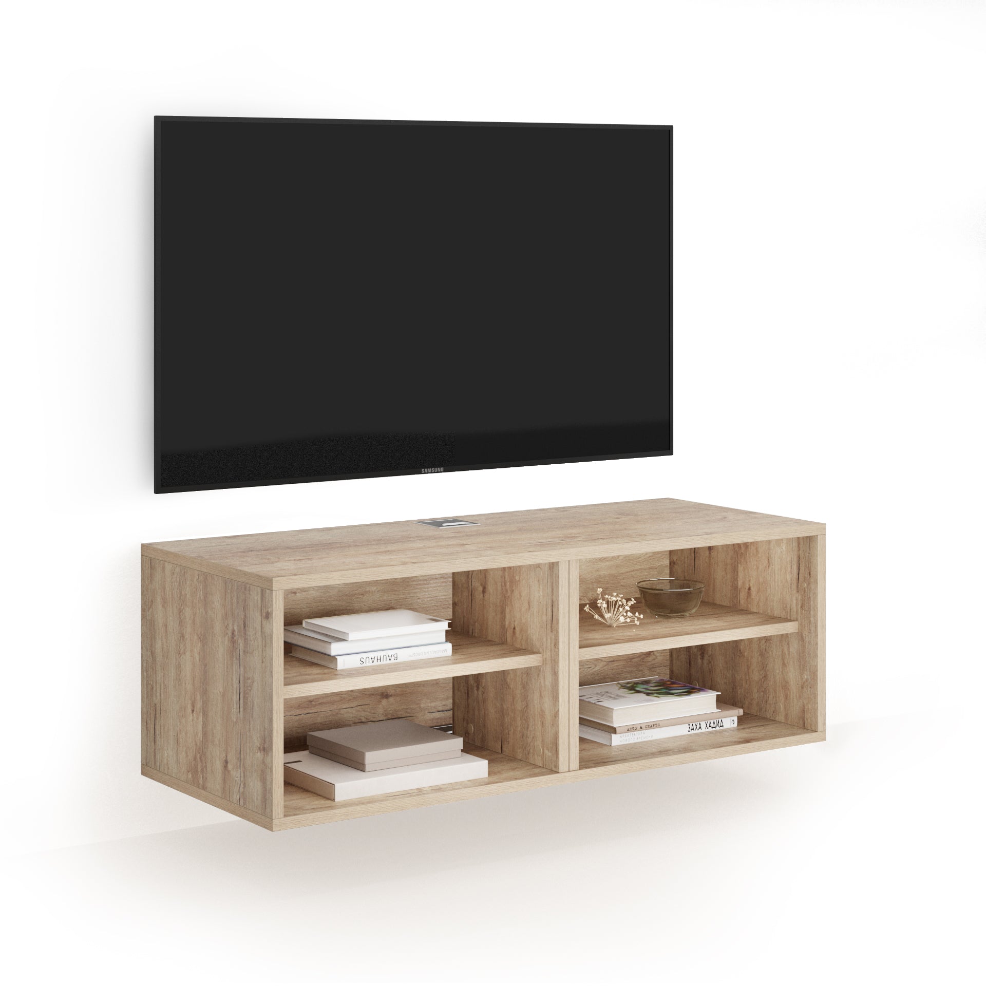 Porta Tv sospeso X Senza Anta, Quercia - Immagine principale