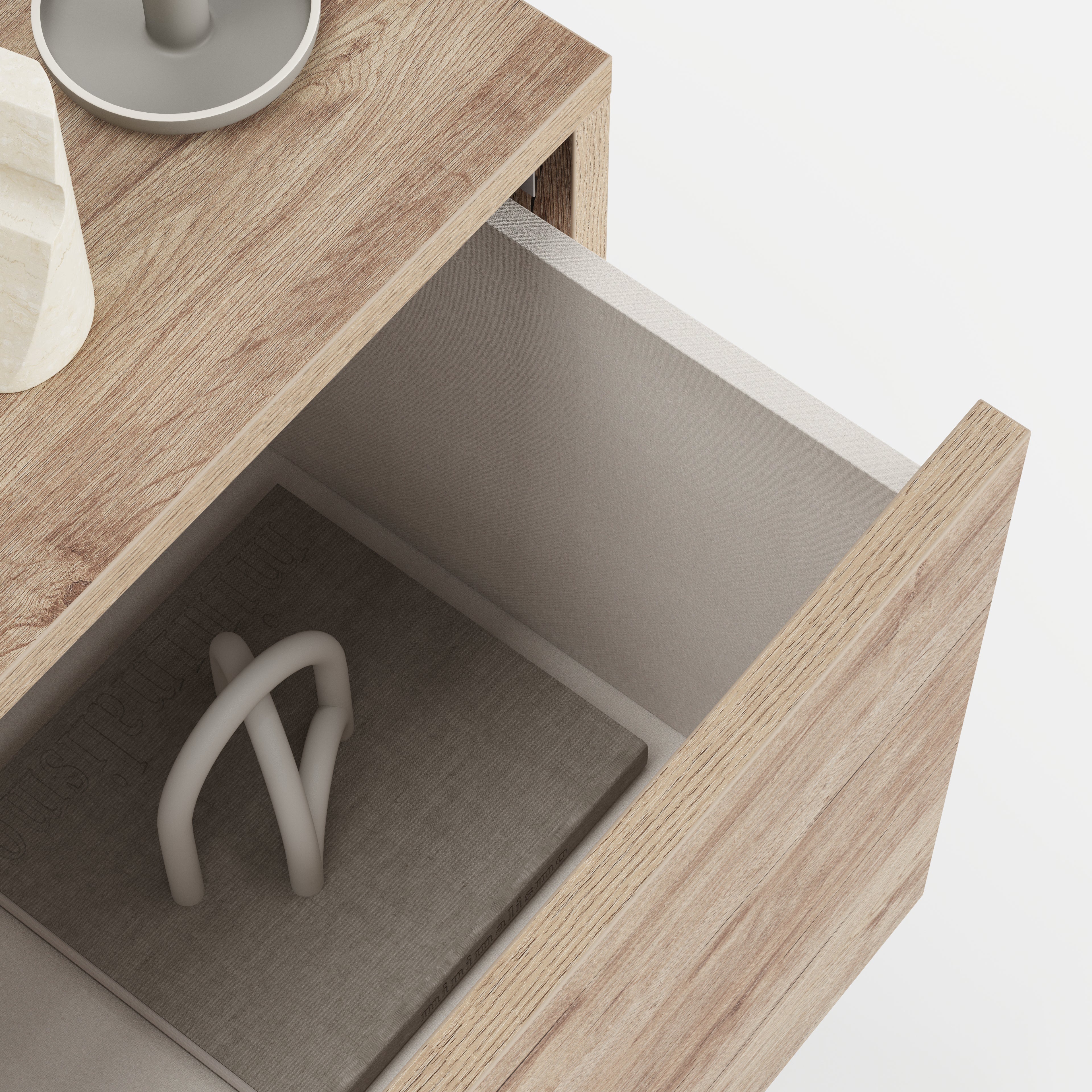 Easy Wall TV Unit with Drawer, Ashwood Oak - Detail image 3