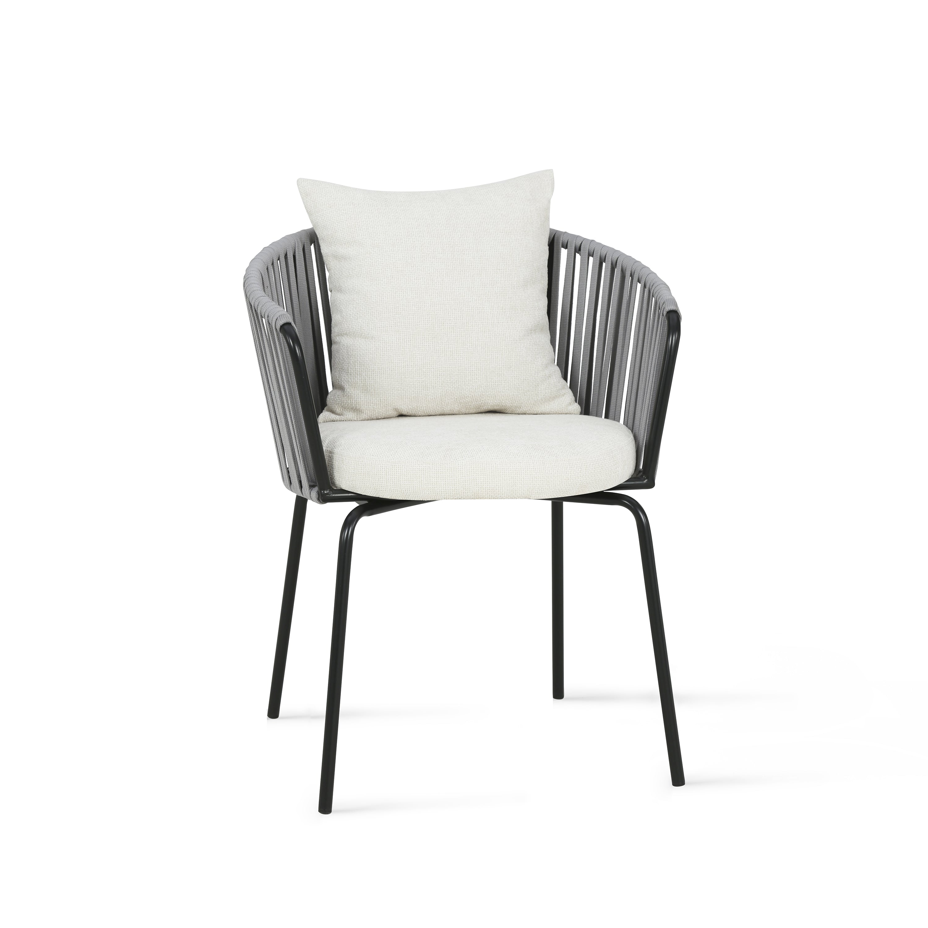 Silla de tela Anna, Blanco Crema