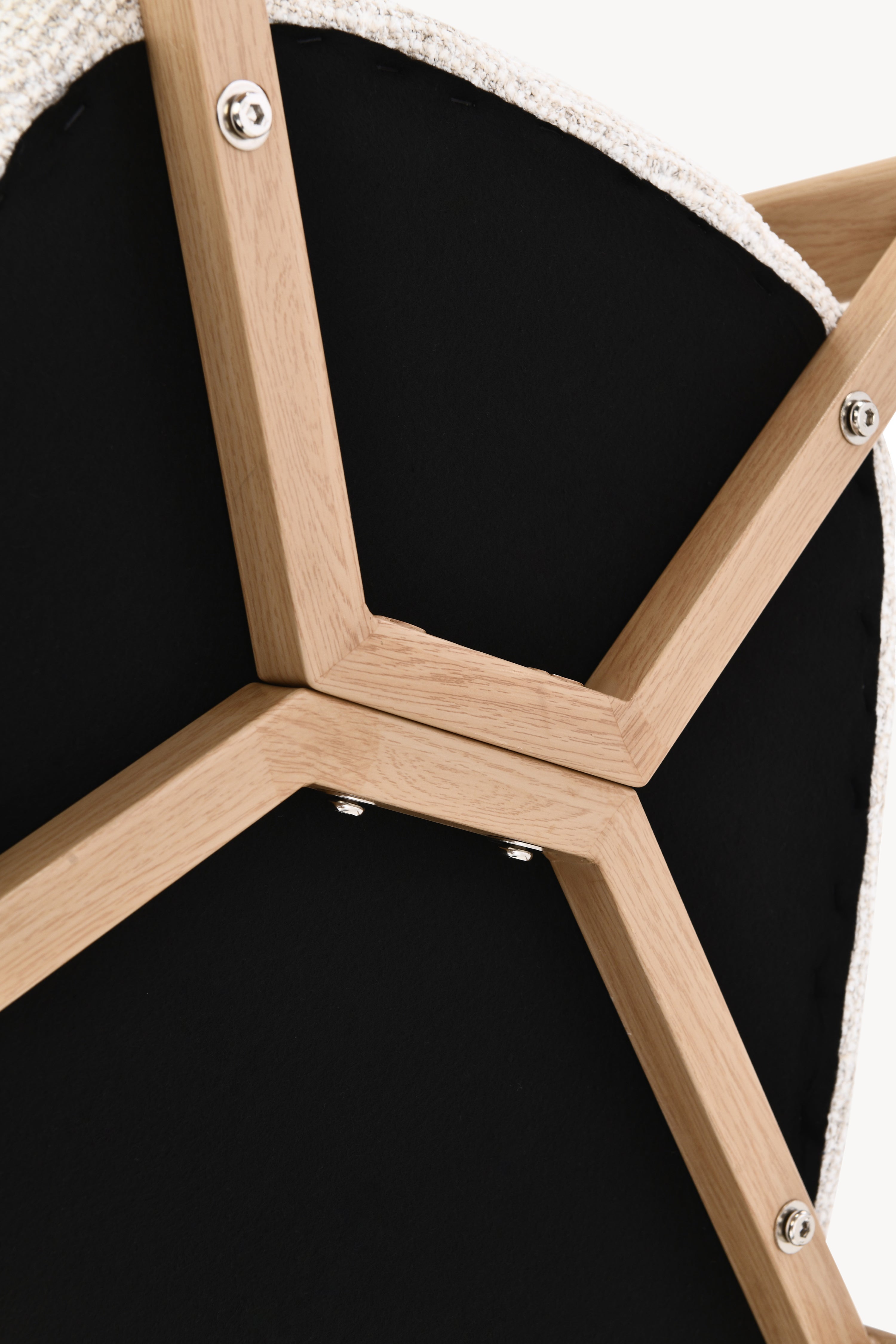 Angela Polsterstühle, 2er-Set, Cremeweiß mit Metallbeinen in heller Holzoptik - Detailbild 10