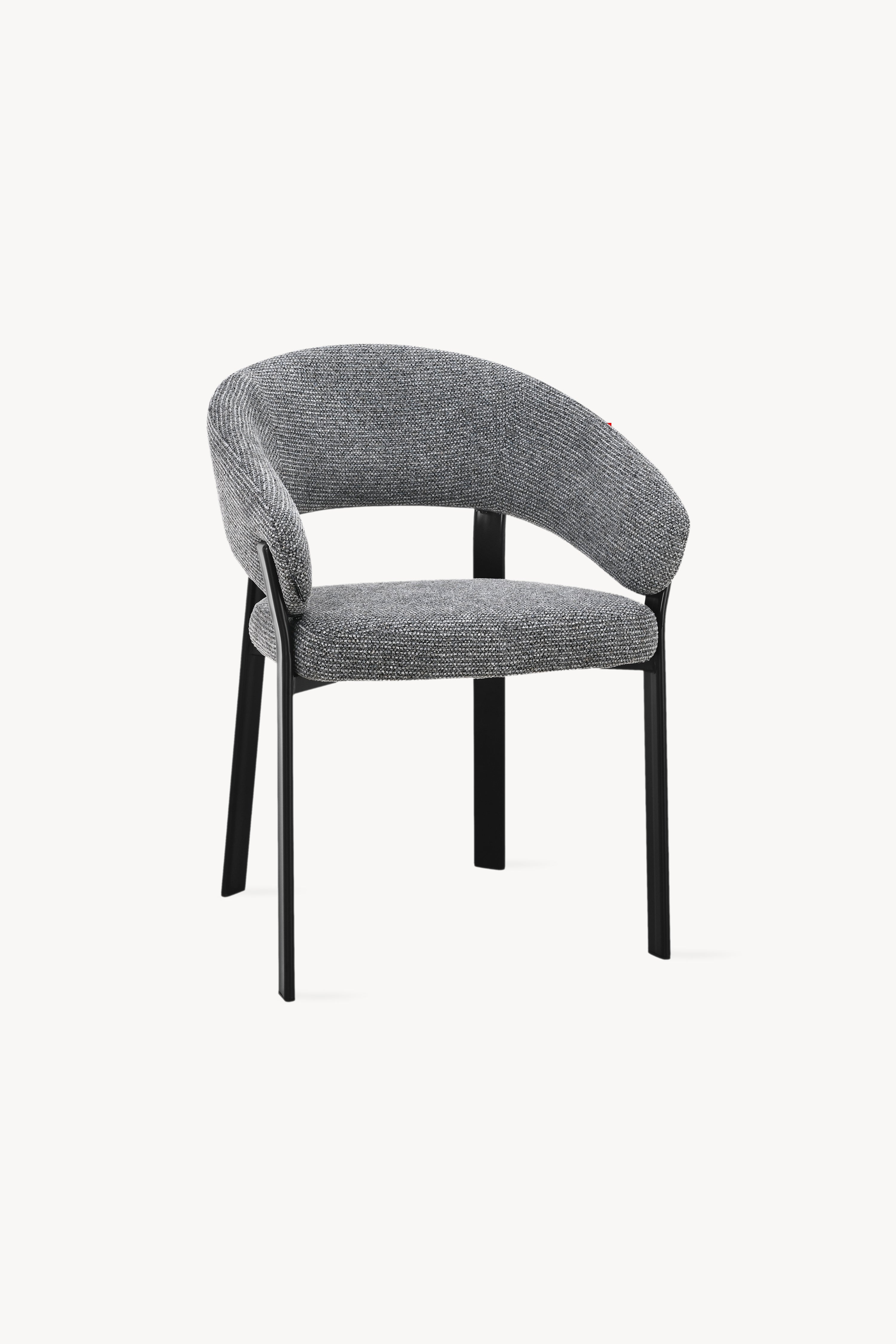 Angela Polsterstühle, 2er-Set, Dunkelgrau mit schwarzen Metallbeinen - Detailbild 8