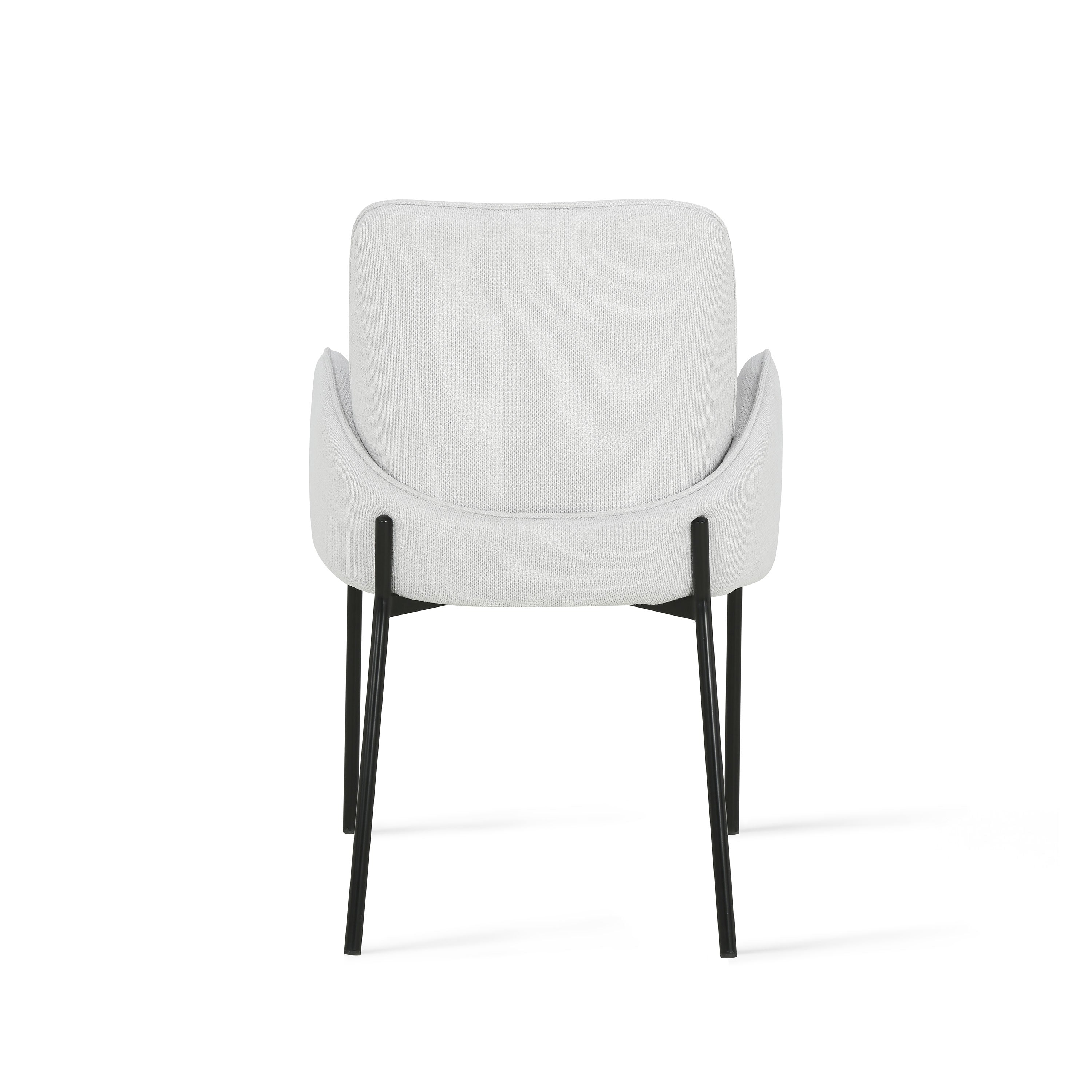 Agata Fabric Chairs, Set of 2, Ice White - Detail image 5