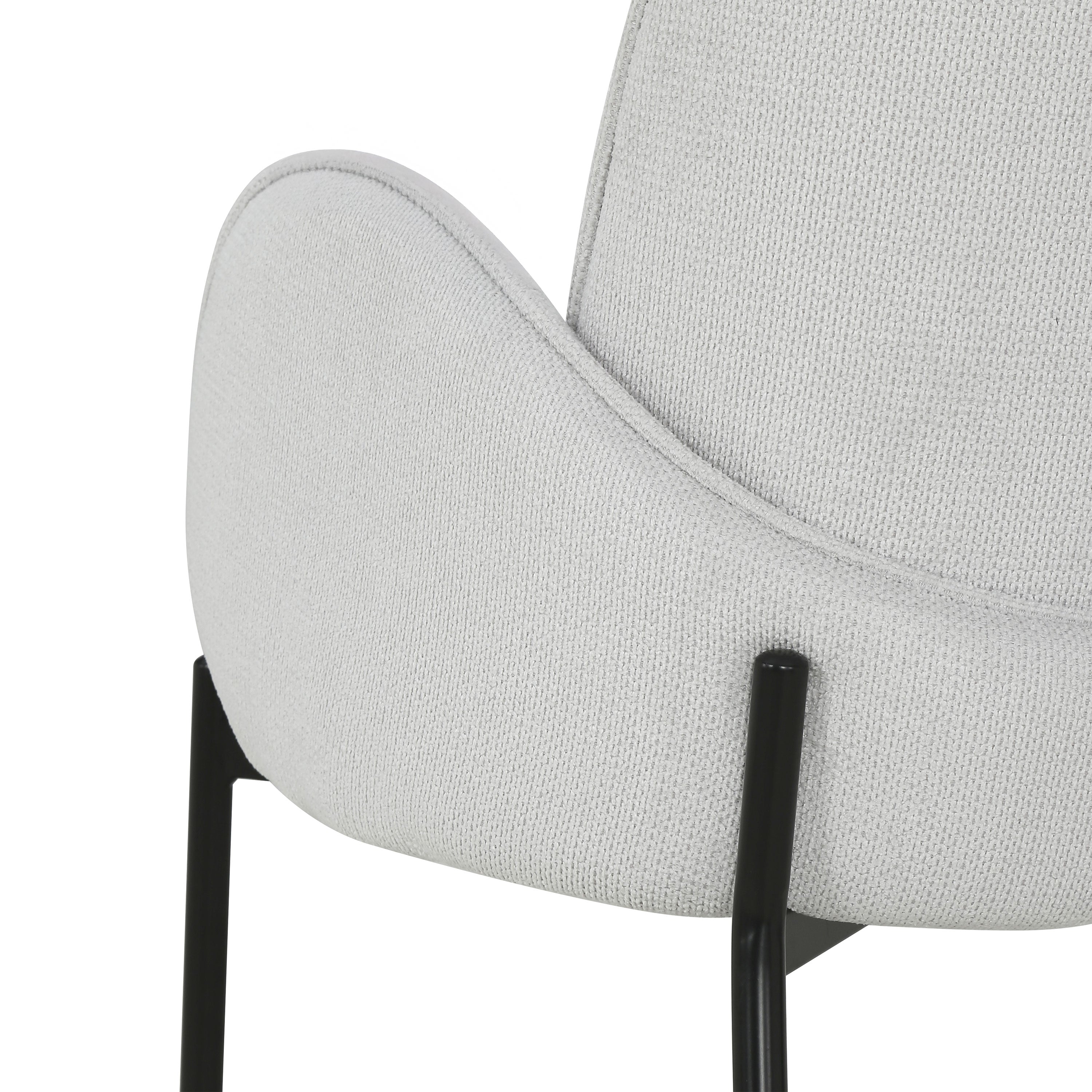Agata Fabric Chairs, Set of 2, Ice White - Detail image 10