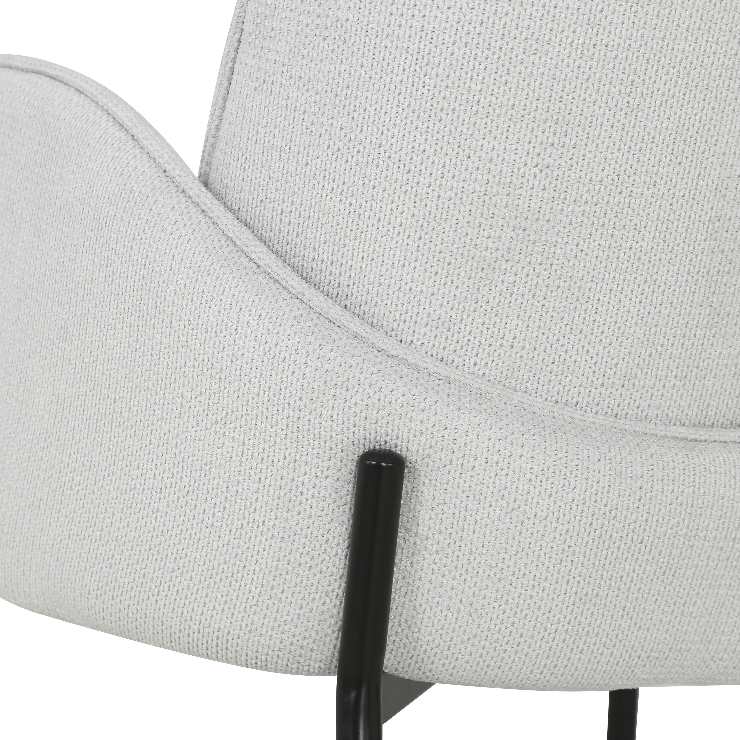 Agata Fabric Chairs, Set of 2, Ice White - Detail image 9
