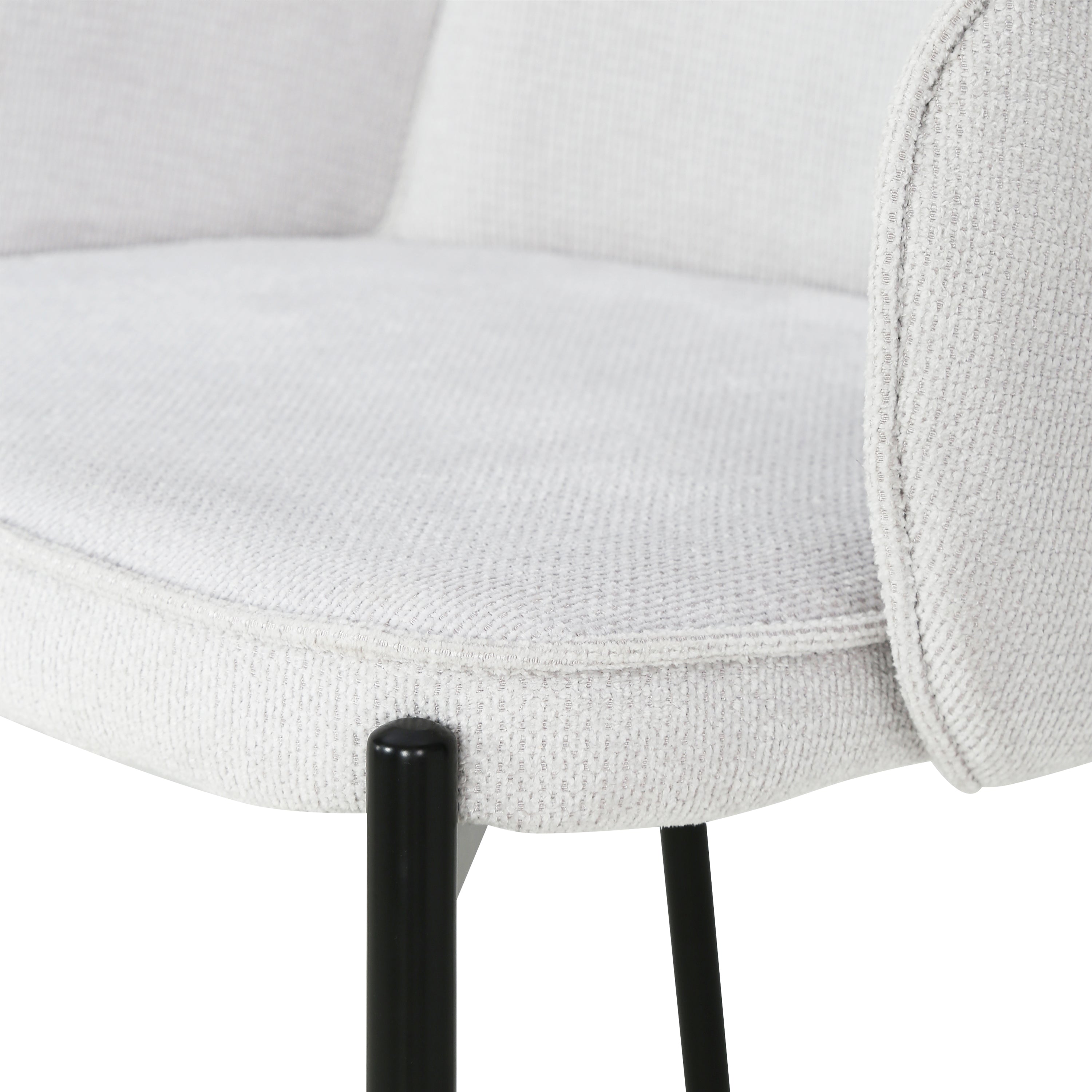 Agata Stoffhocker, 2er-Set, Eisweiß - Detail image 7