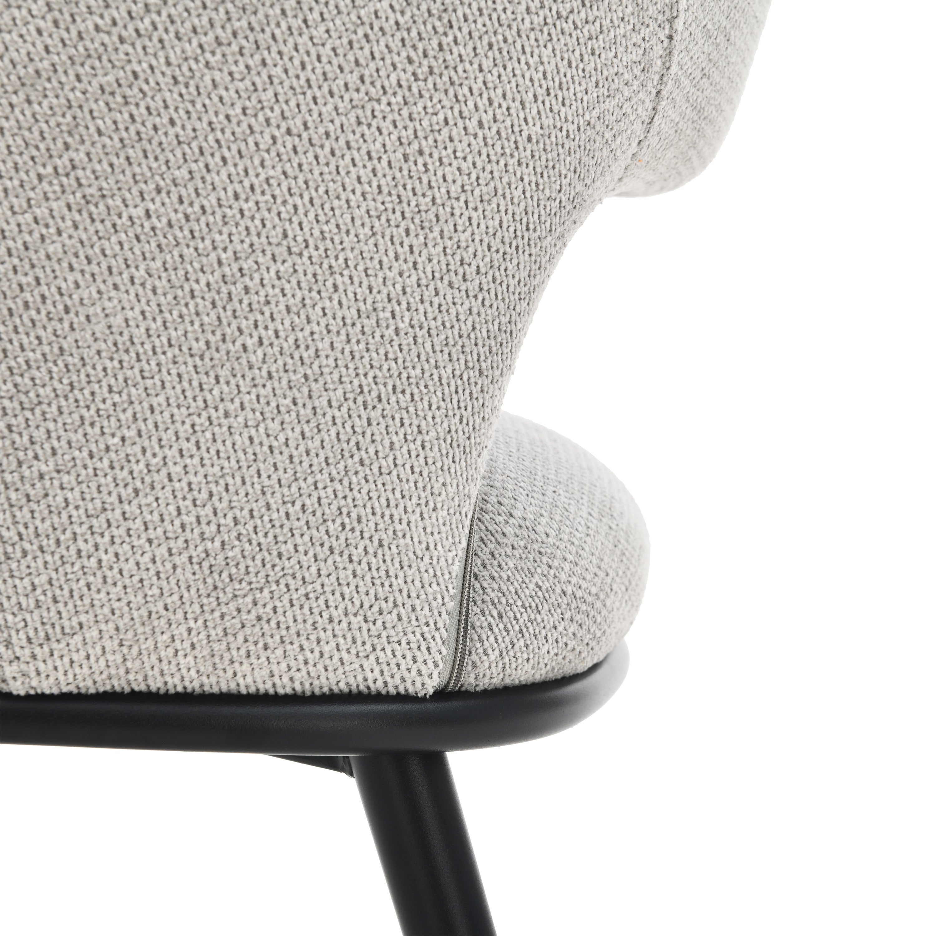 Alice Fabric Chairs, Set of 2, Ice Grey - Detail image 8