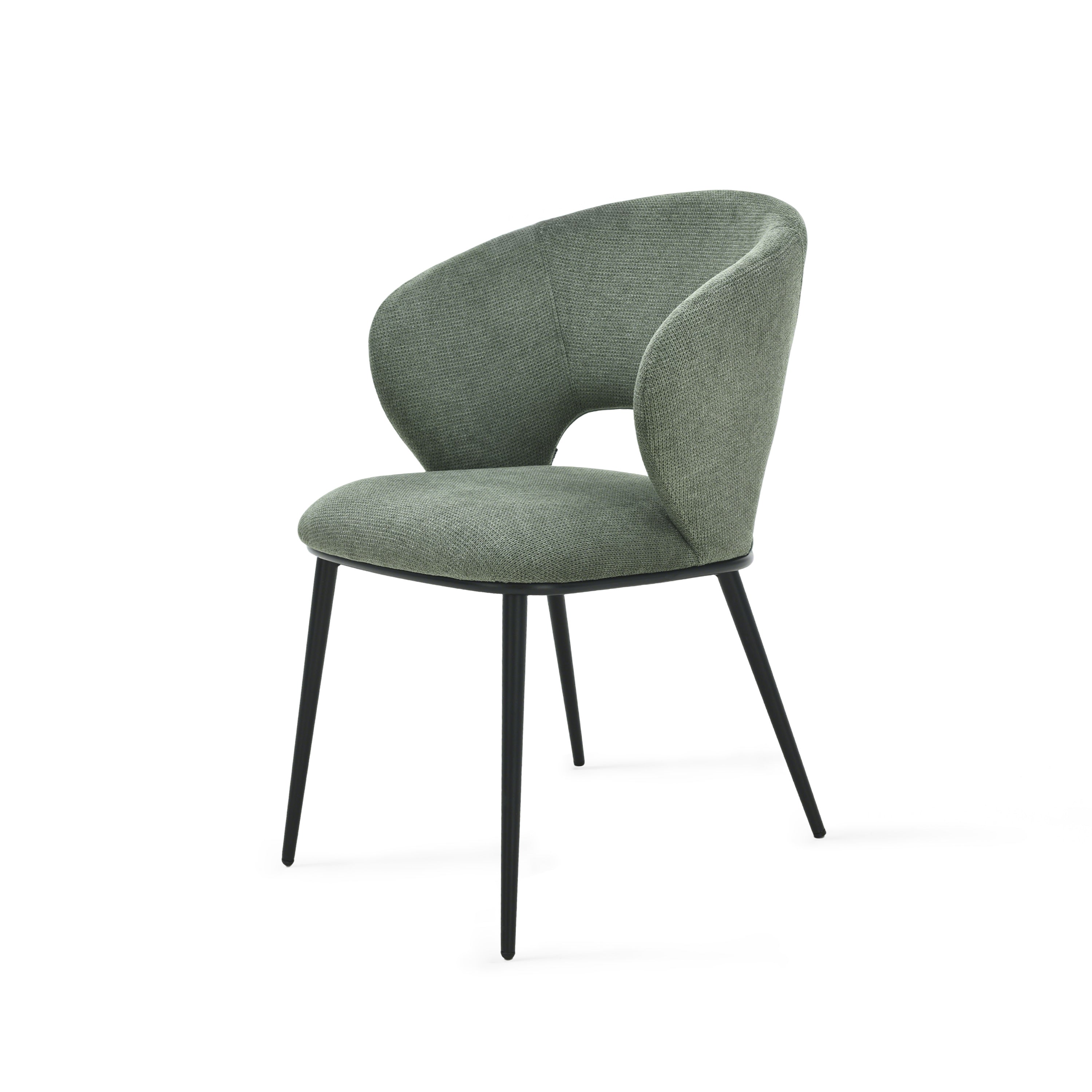 Alice Fabric Chairs, Set of 2, Forest Green - Detail image 2