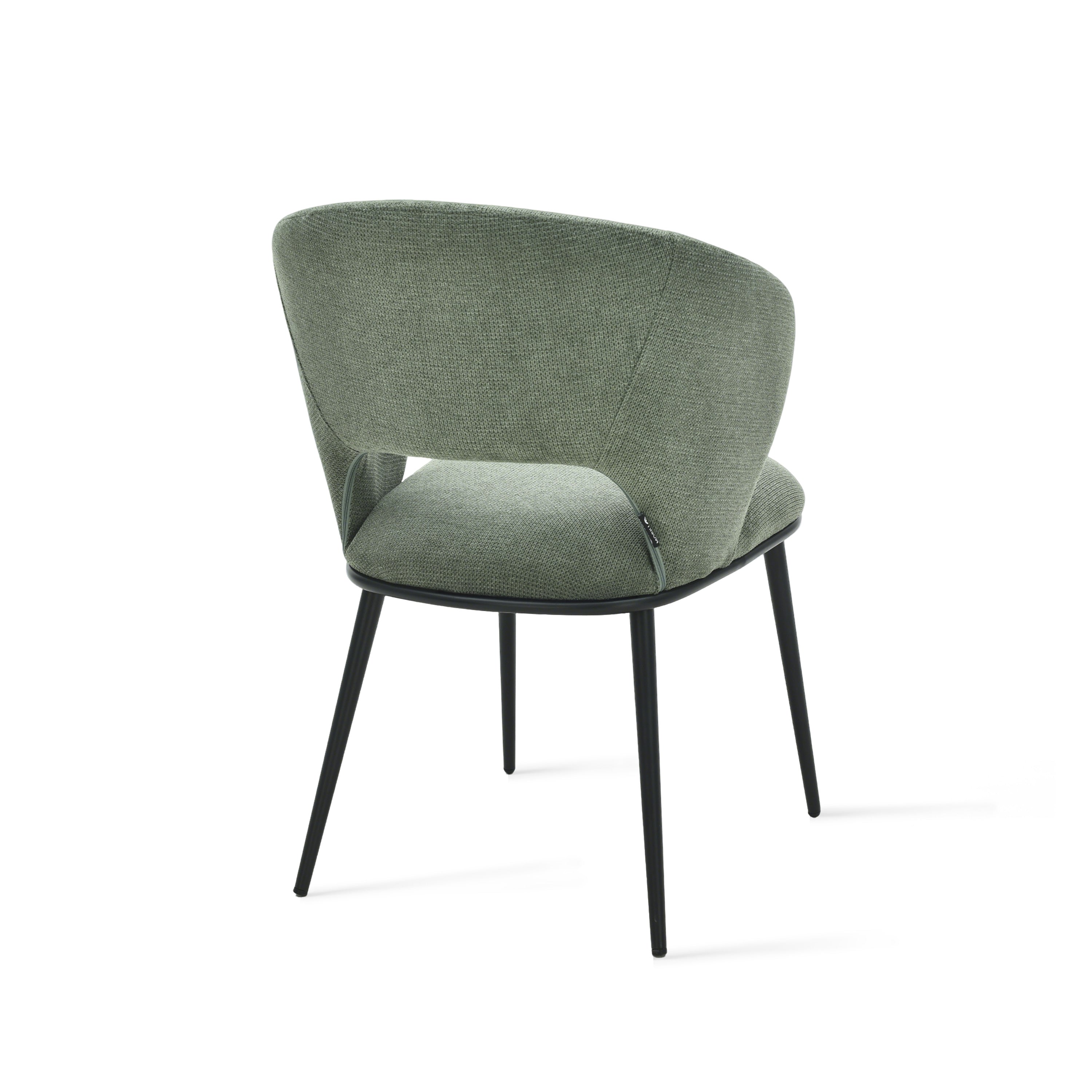 Alice Fabric Chairs, Set of 2, Forest Green - Detail image 4