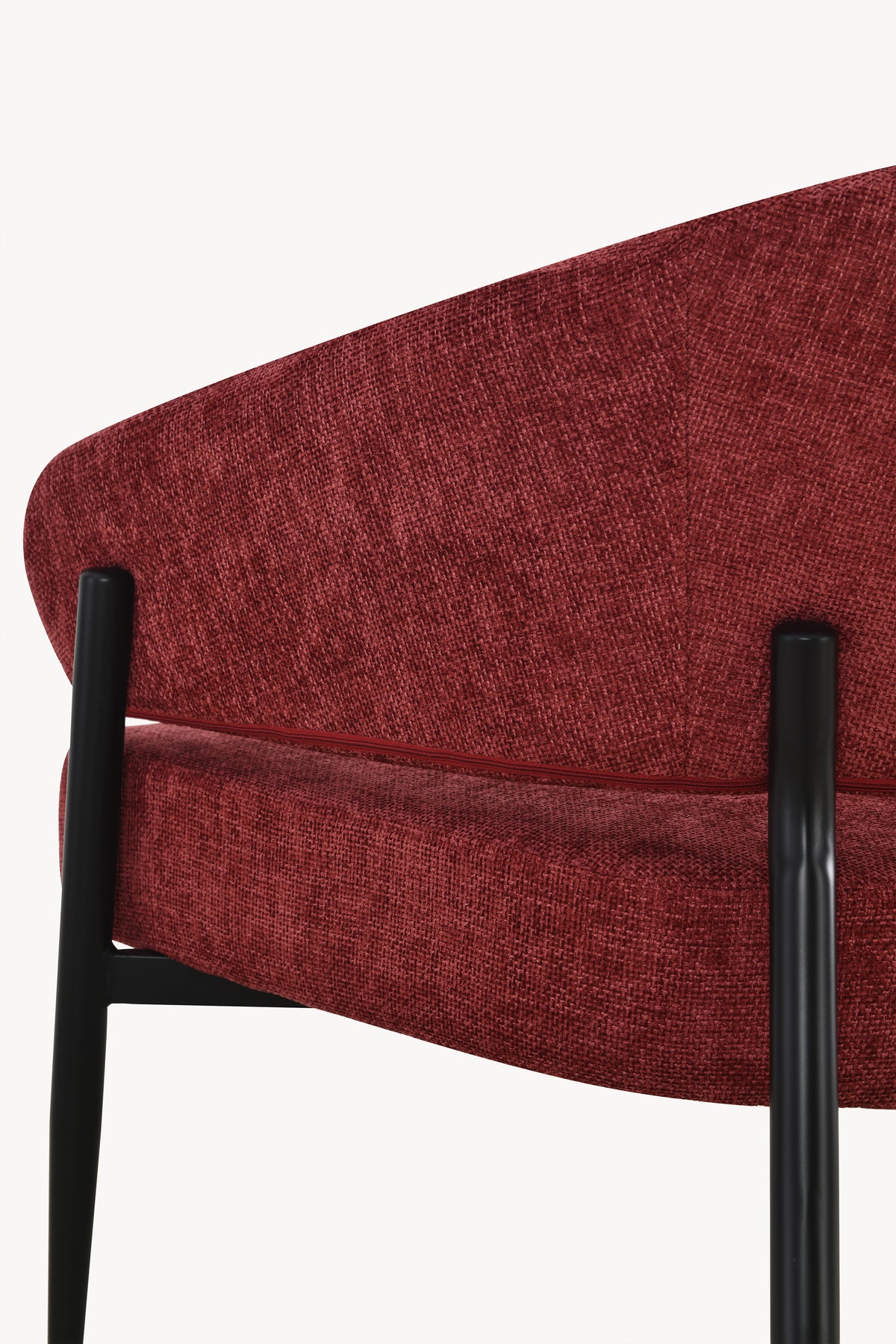 Barbara Fabric Armchair, Red - Detail image 11
