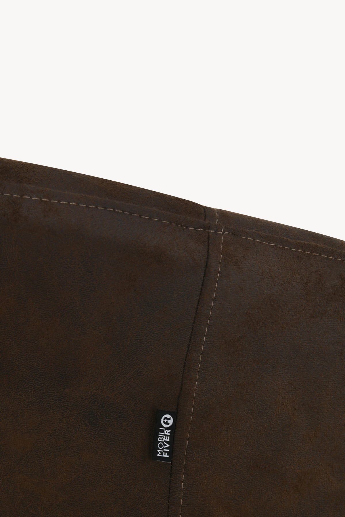 Chaises en similicuir Dallas, Lot de 2, Marron foncé - Image de détail 14