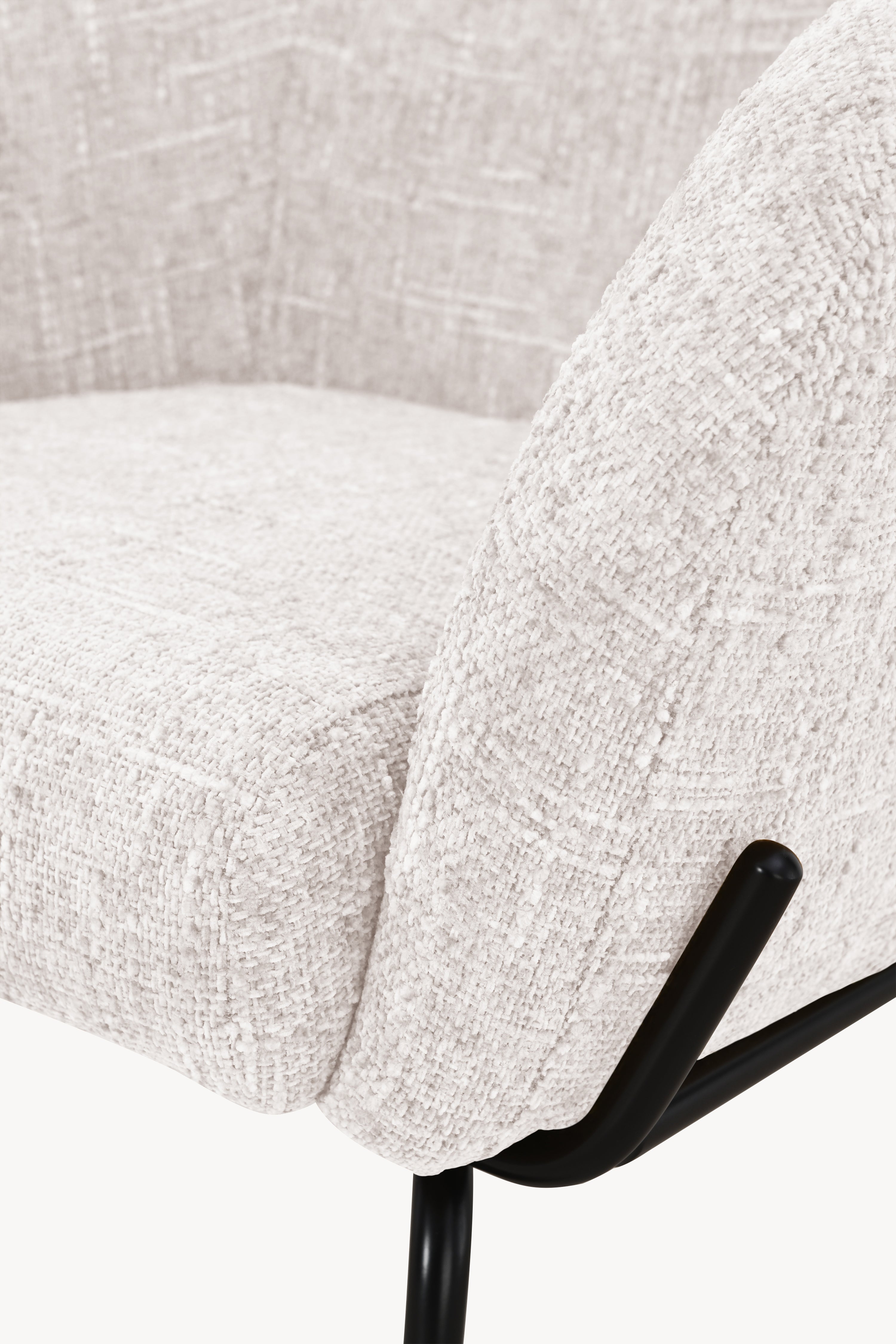 Poltrona in tessuto Davide, Beige - Immagine dettaglio 3