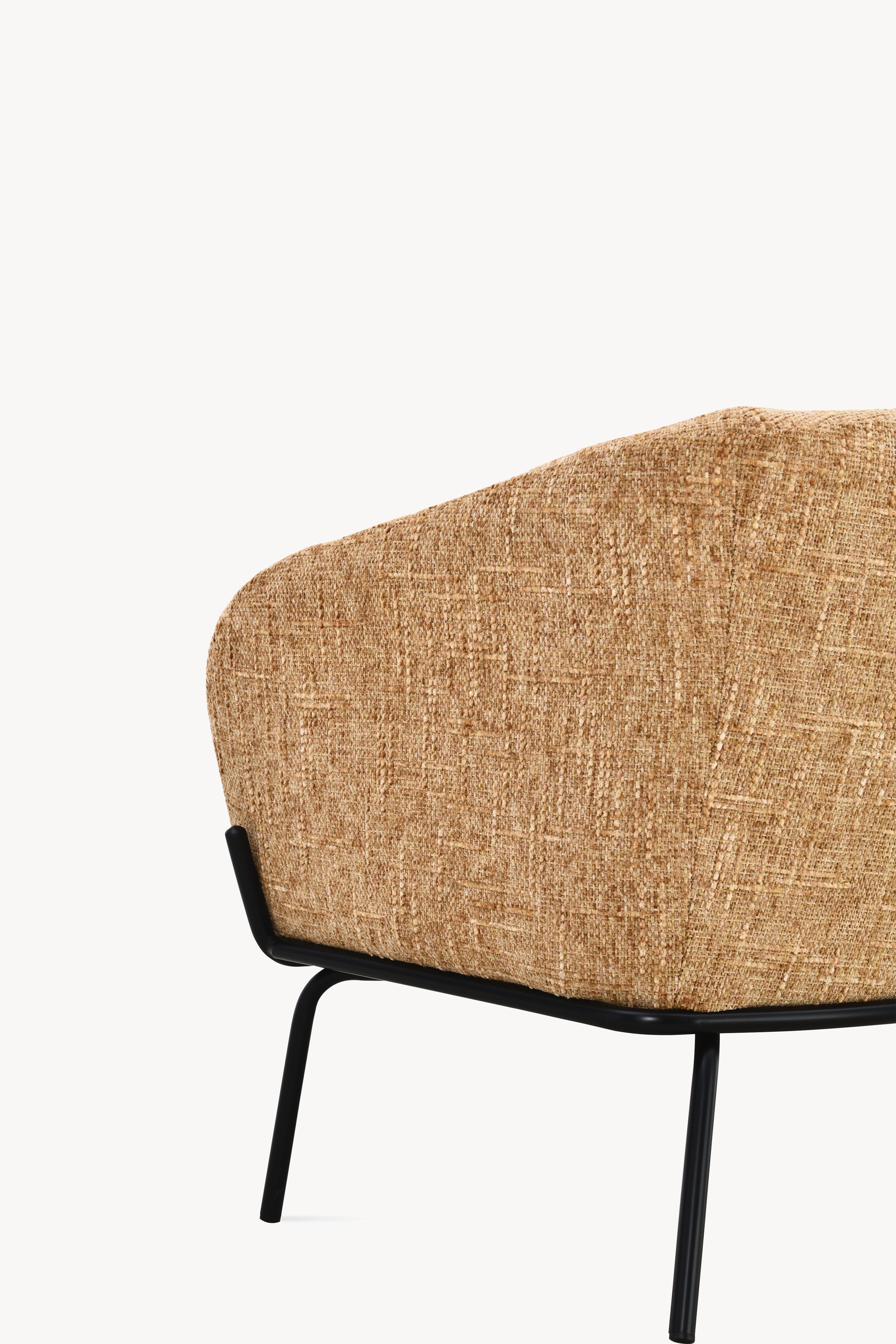 Fauteuil en tissu Davide, Orange - Image de détail 7