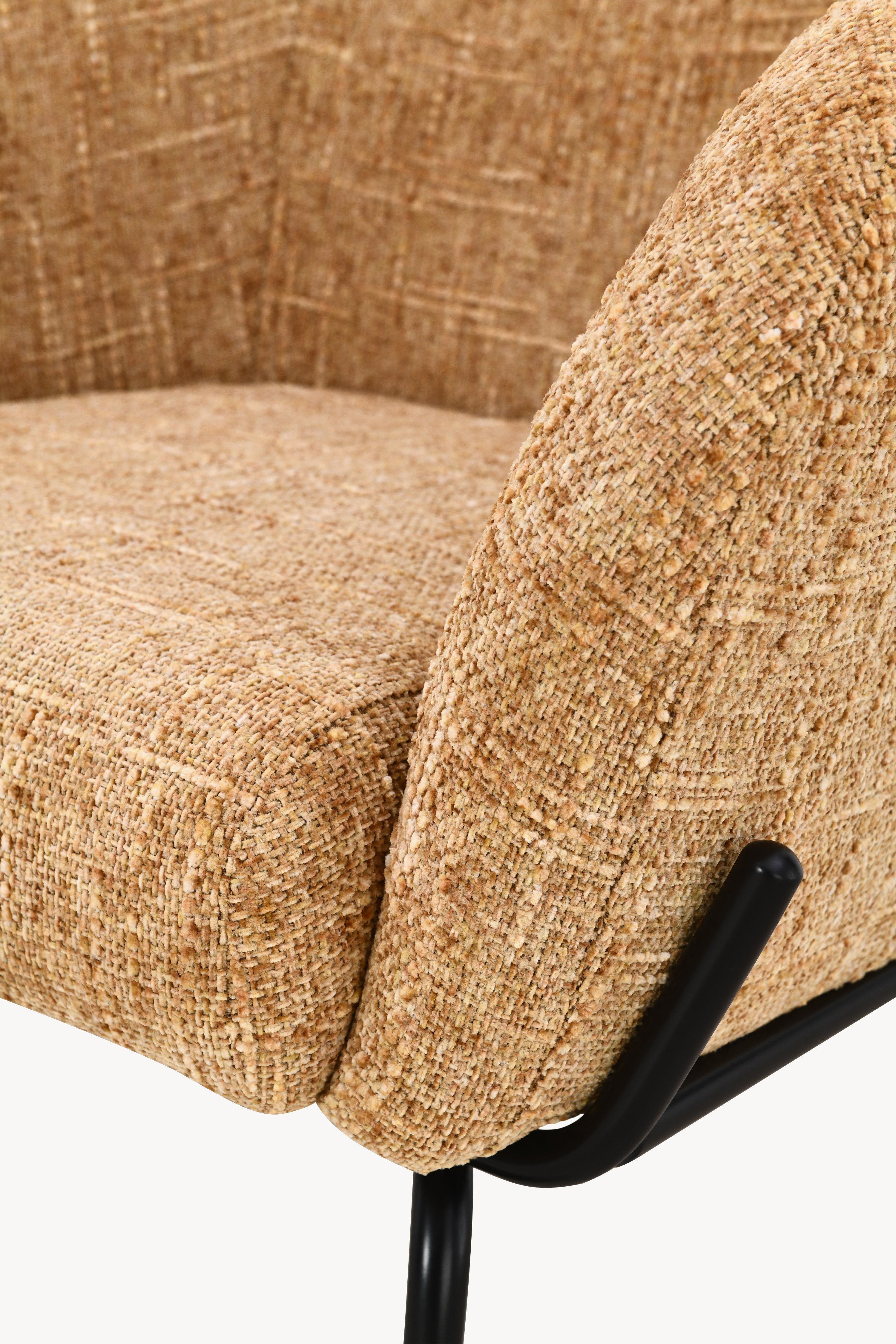Fauteuil en tissu Davide, Orange - Image de détail 11