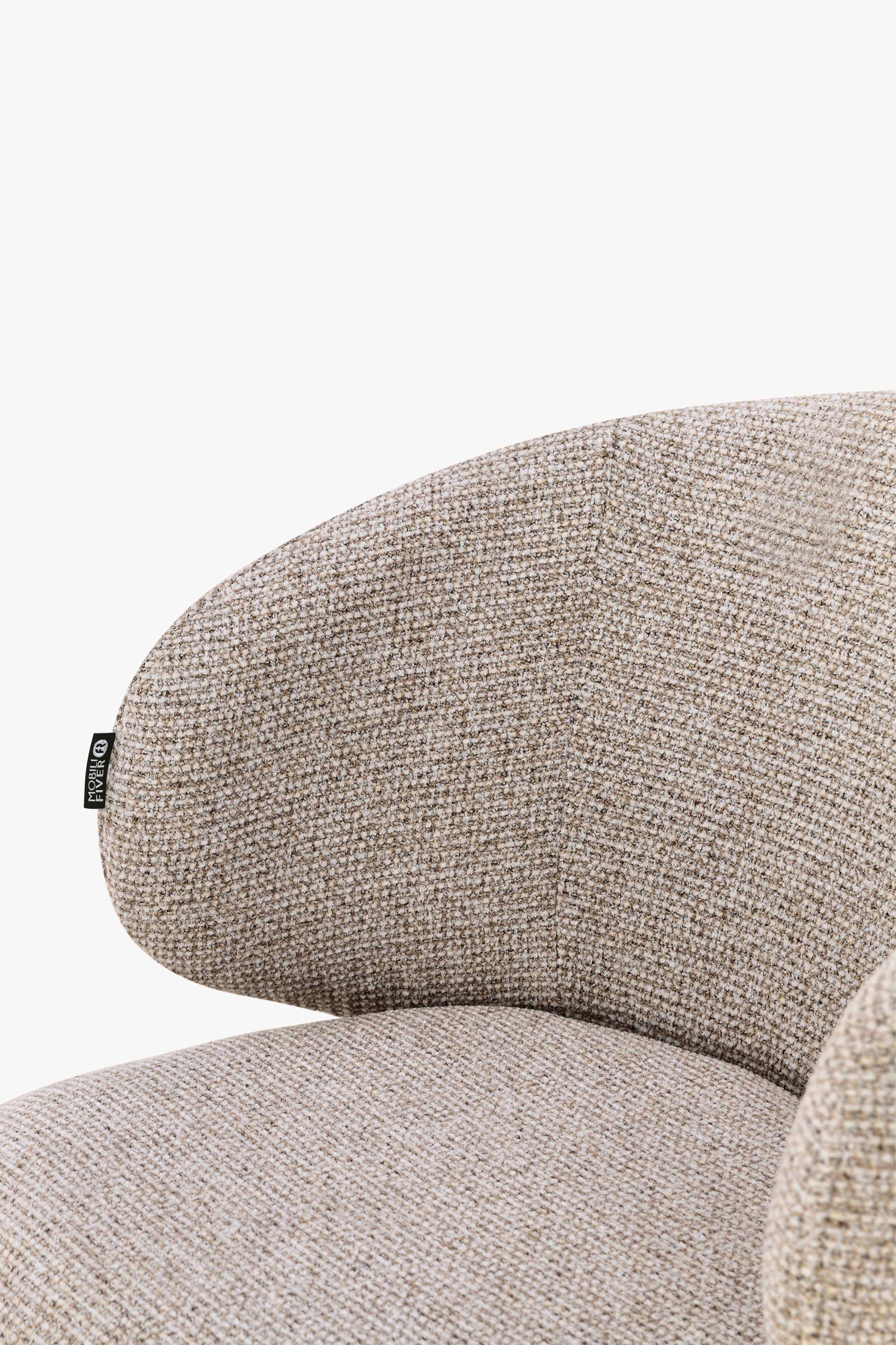Scaune din material textil Federica, Set de 2, Bej - Imagine detaliu 2