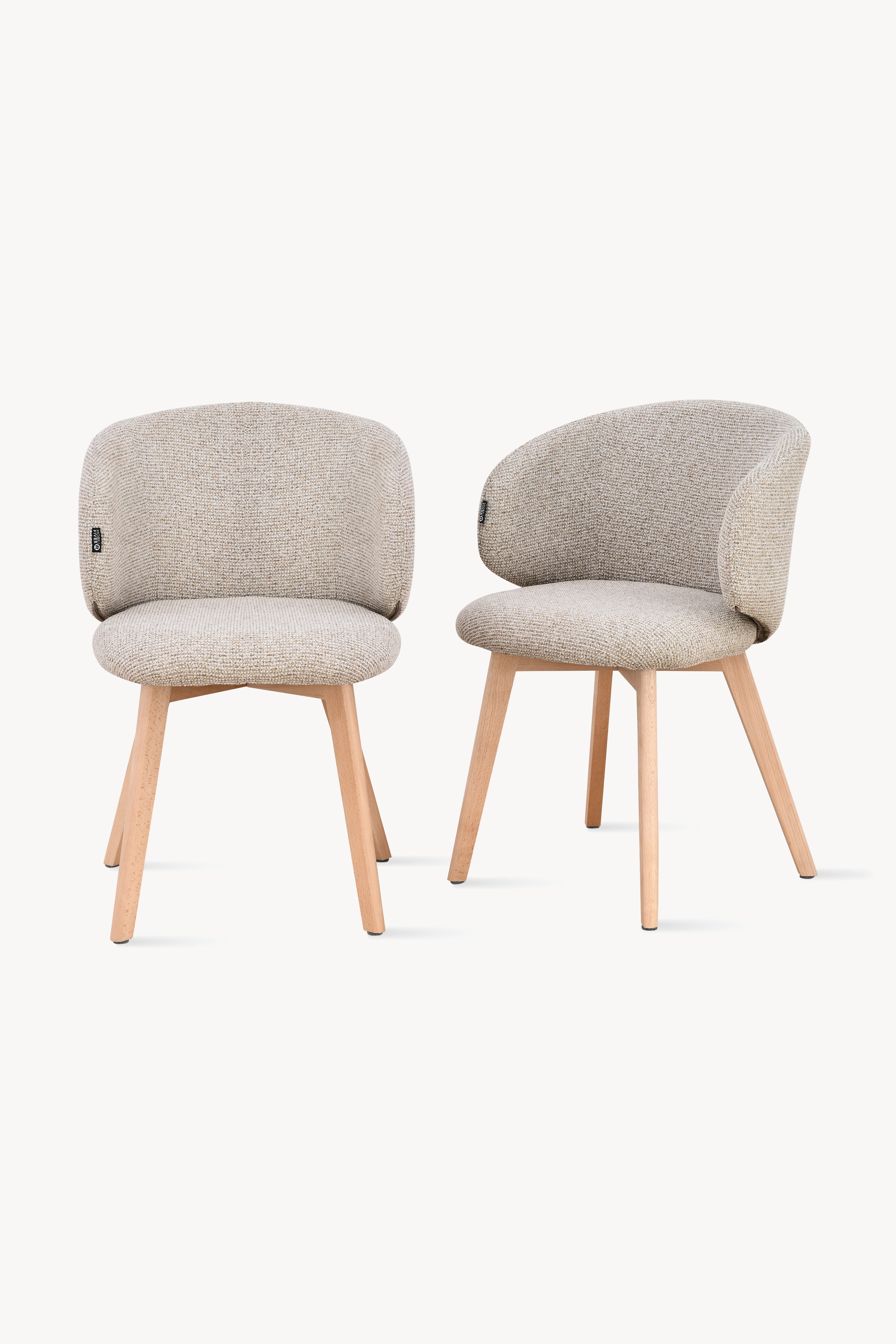 Federica Fabric Chairs, Set of 2, Beige - Main image