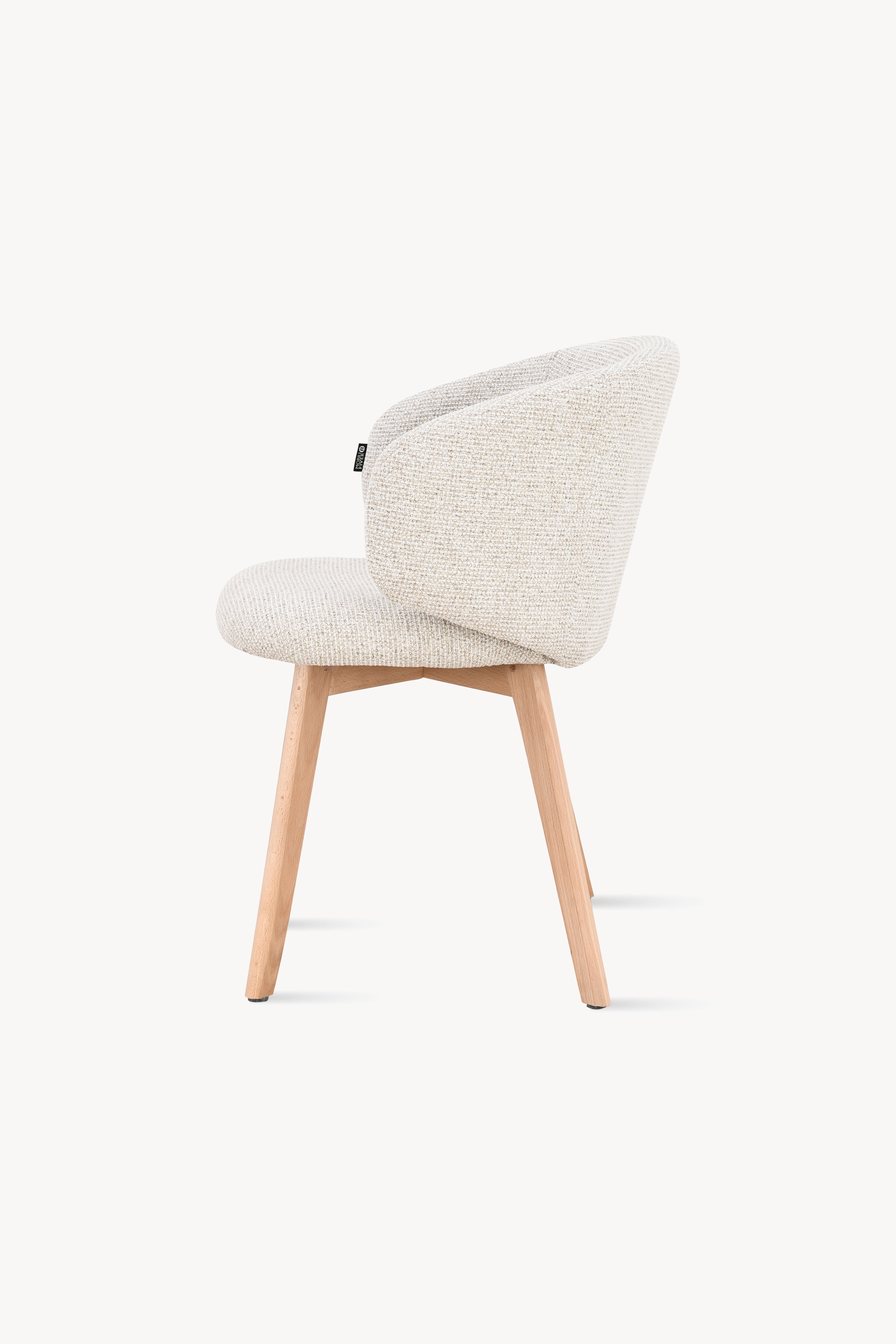Stühle aus Stoff Federica, 2er-Set, Cremeweiß - Detailbild 6