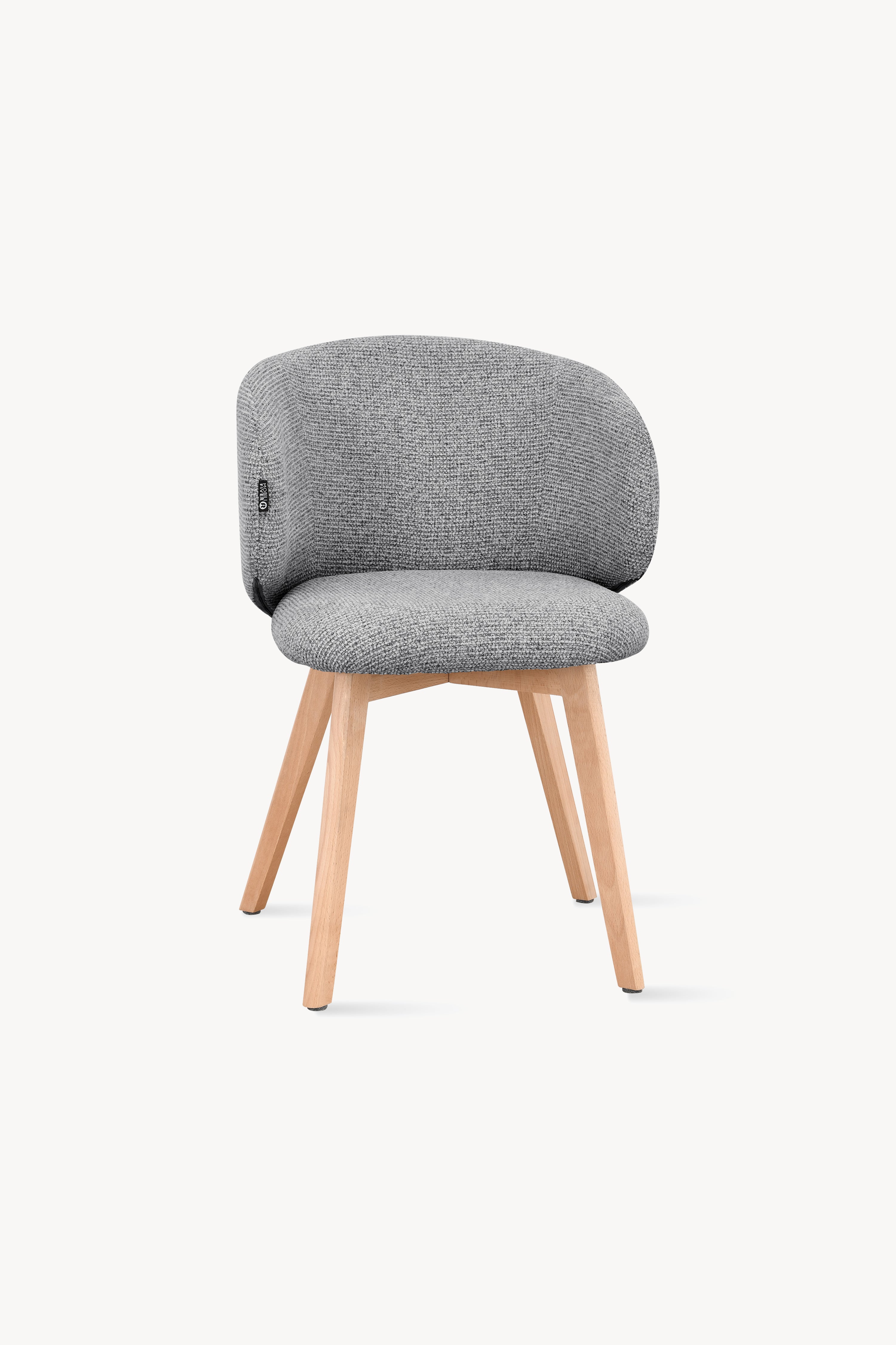 Chaises en tissu Federica, Lot de 2, Gris - Image de détail 10