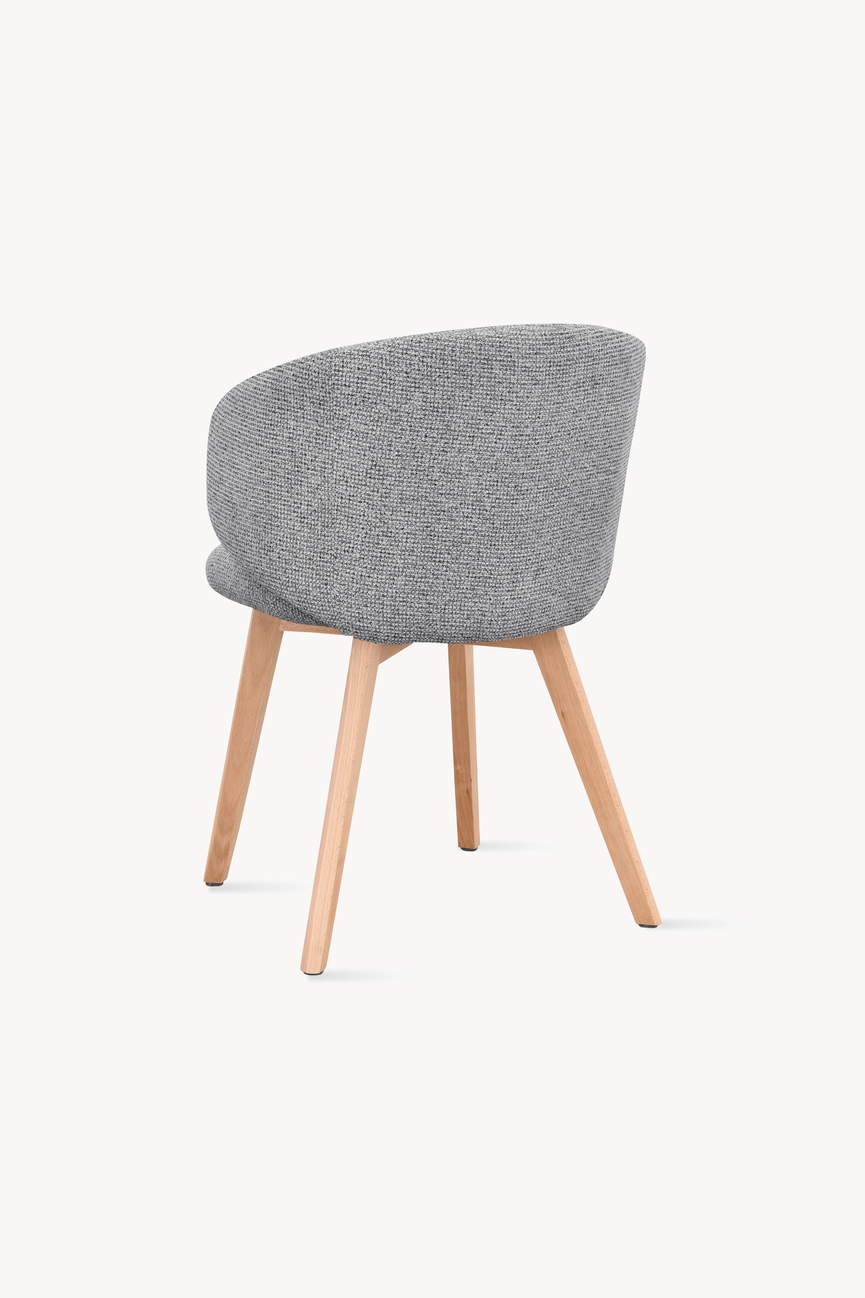 Chaises en tissu Federica, Lot de 2, Gris - Image de détail 4