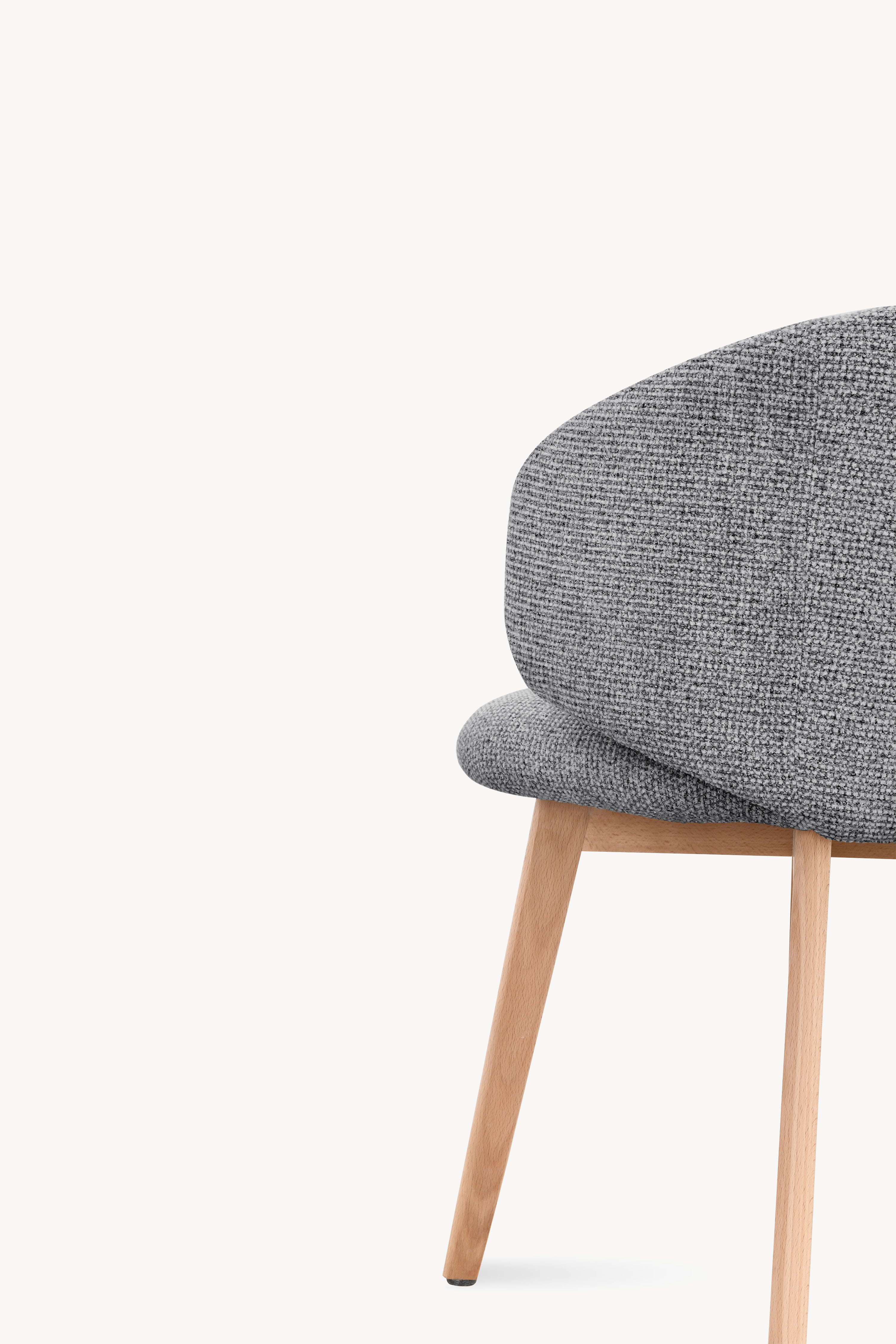 Chaises en tissu Federica, Lot de 2, Gris - Image de détail 6